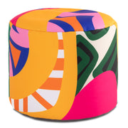 Jaxx Spring Indoor / Outdoor Bean Bag Pouf Ottoman, Zuri Multicolor Pattern