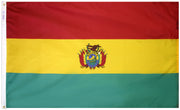 Bolivia Flag 4x6 ft. Nylon SolarGuard Nyl-Glo 100% Made in USA to Official United Nations Design Specifications.