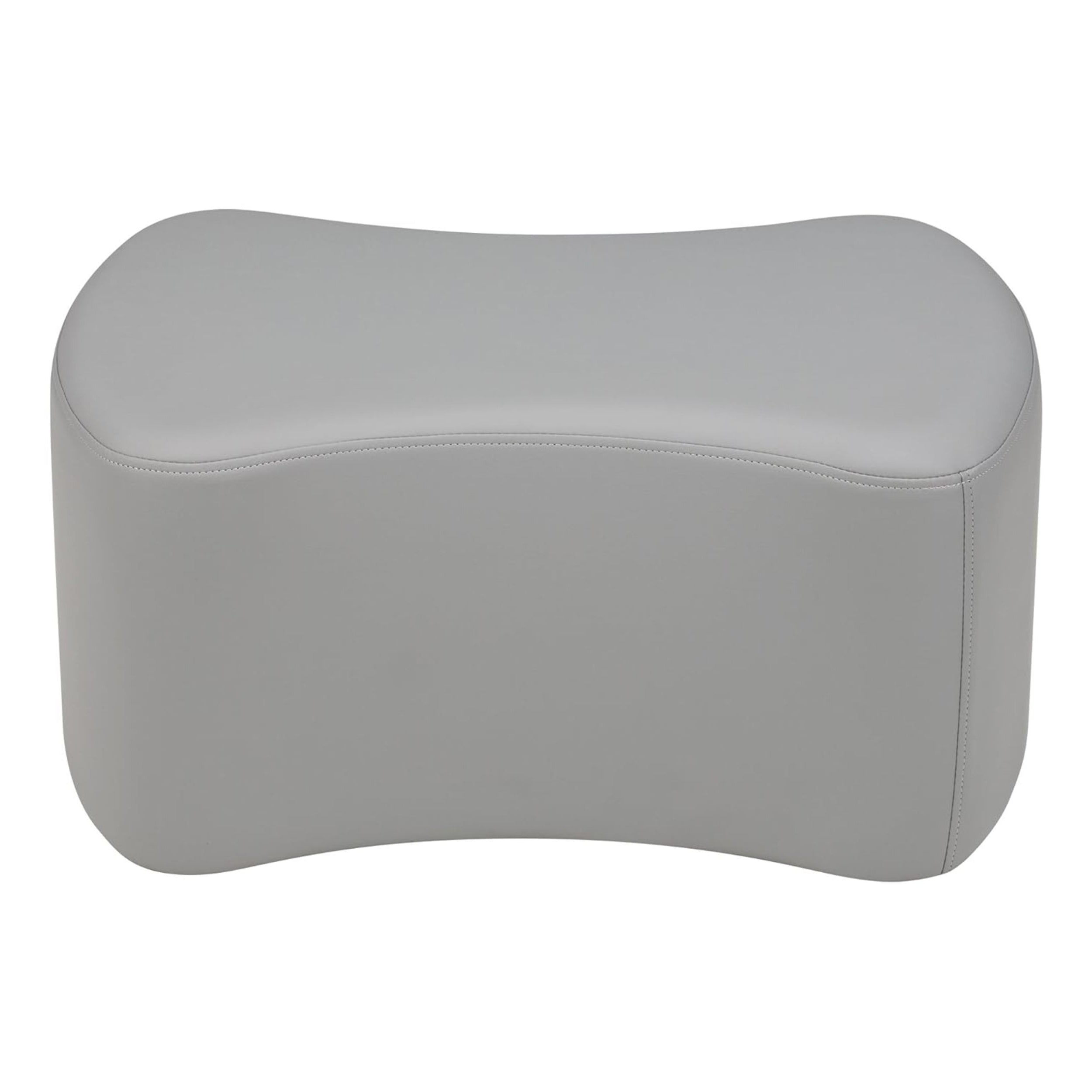 Pro Series Upholstered Bowtie Ottoman 12" Height - Gray