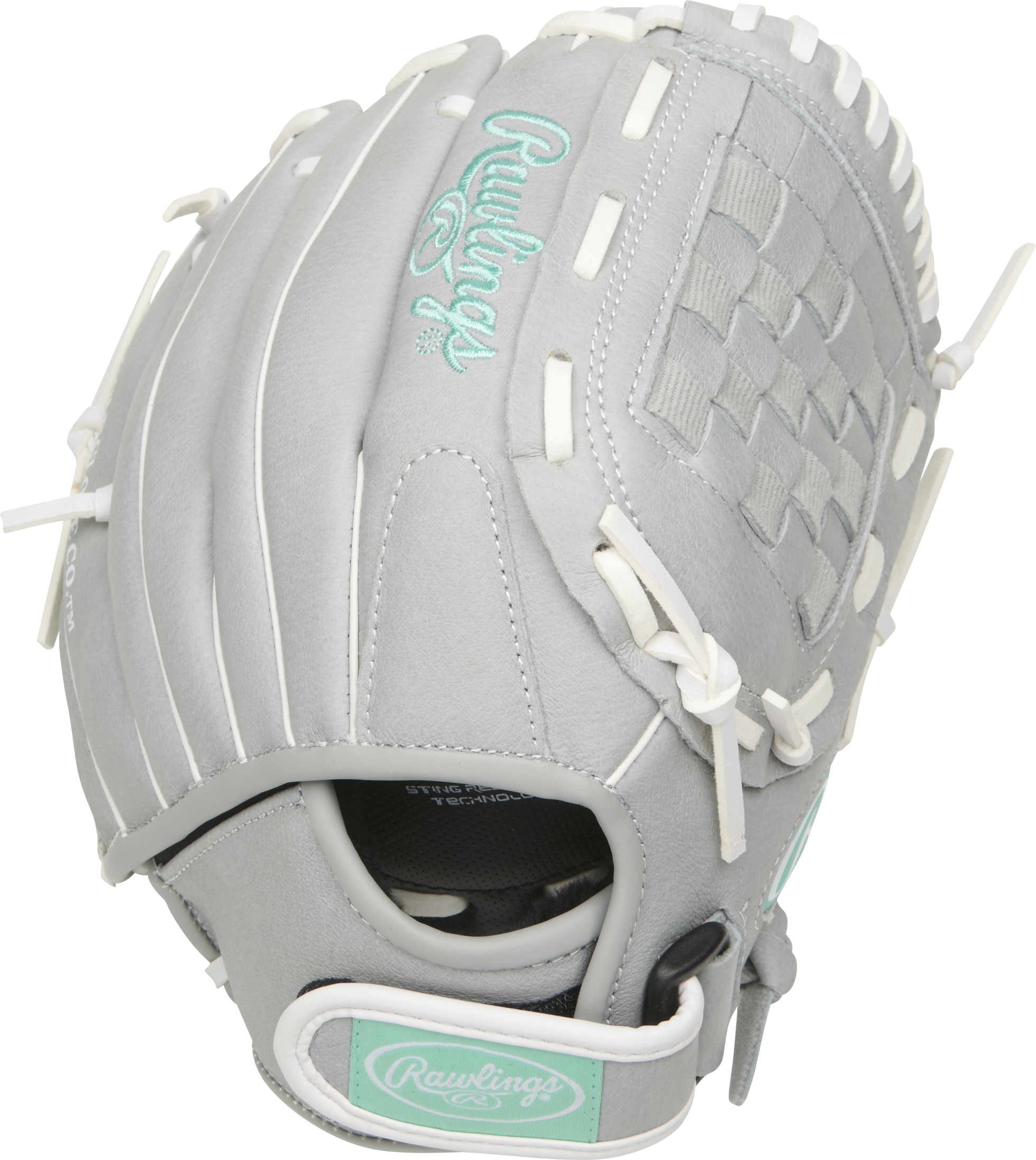 Rawlings Sure Catch Youth Series 11-Inch Softball Glove - Right Hand Thrower - Gray/Mint