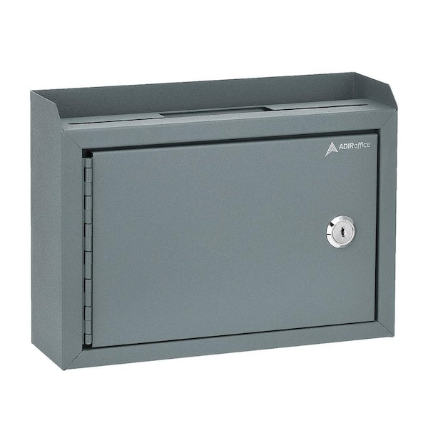 Medium Size Grey Steel Multi-Purpose Suggestion Drop Box