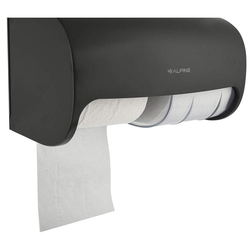 Side-by-Side Double Roll Toilet Tissue Dispenser, Gray