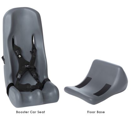 Small  ST Booster Car Seat  w/ Floor Sitter  Base - DARK GRAY