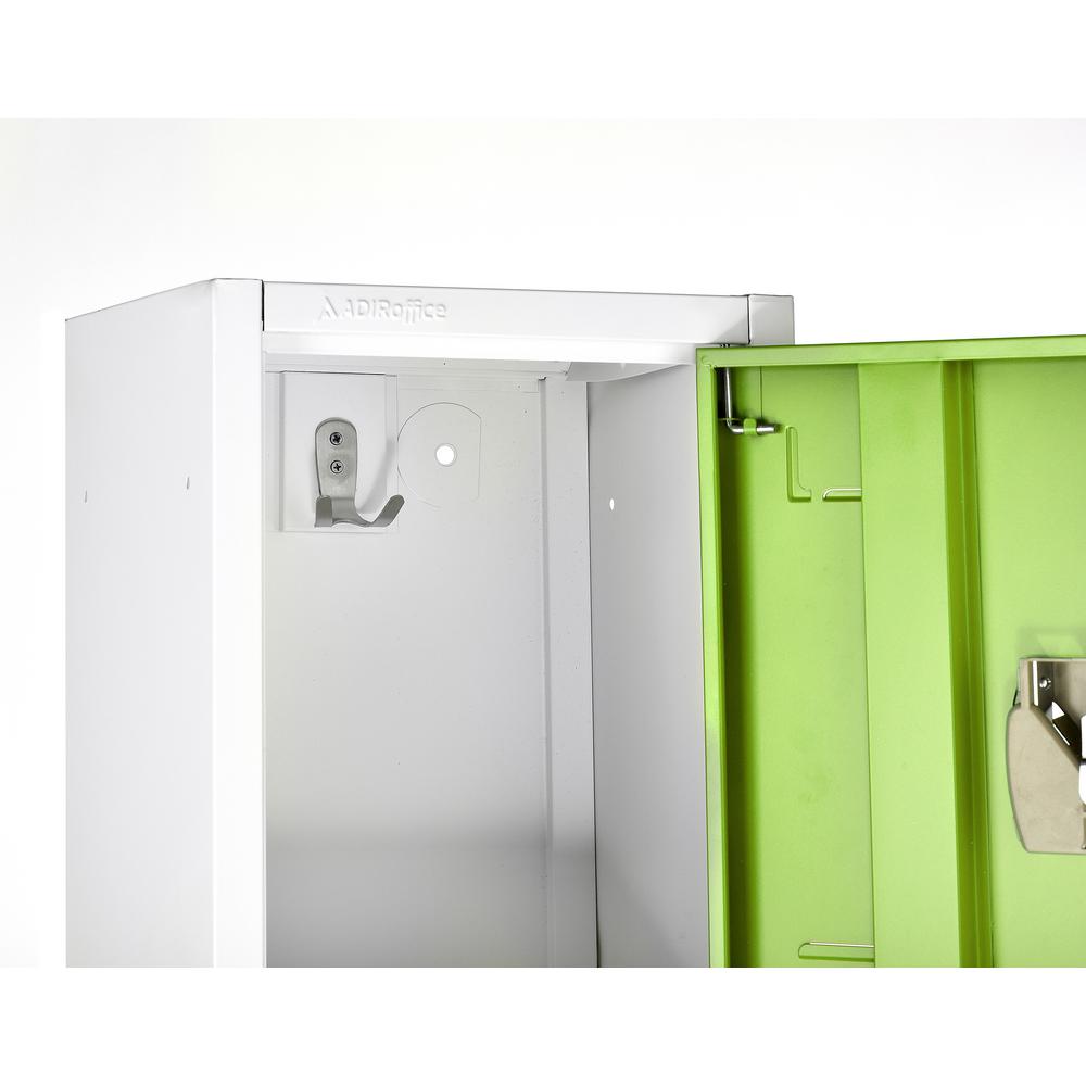 72 in. x 12 in. x 12 in. Double-Compartment Steel Tier Key Lock Storage Locker in Green (4-Pack)