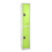 72 in. x 12 in. x 12 in. Double-Compartment Steel Tier Key Lock Storage Locker in Green (4-Pack)