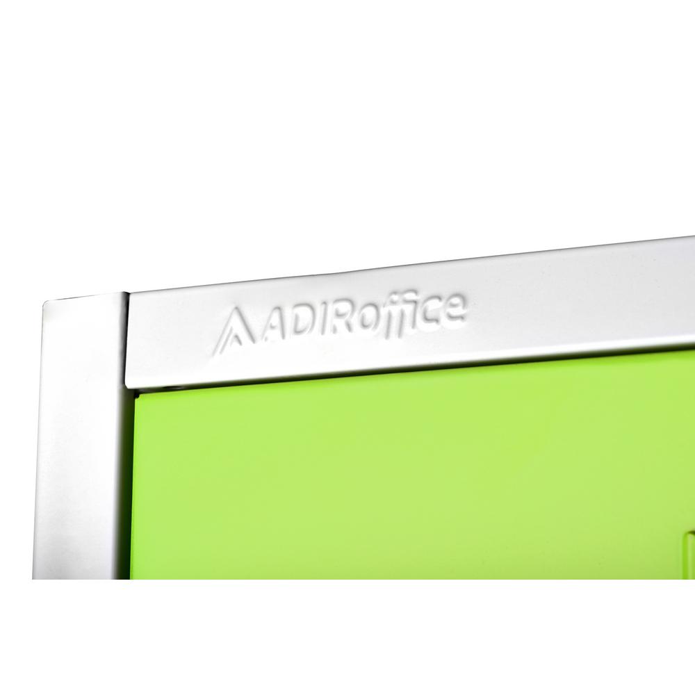 72 in. x 12 in. x 12 in. 4-Compartment Steel Tier Key Lock Storage Locker in Green (4-Pack)