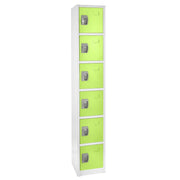72 in. x 12 in. x 12 in. 6-Compartment Steel Tier Key Lock Storage Locker in Green (4-Pack)
