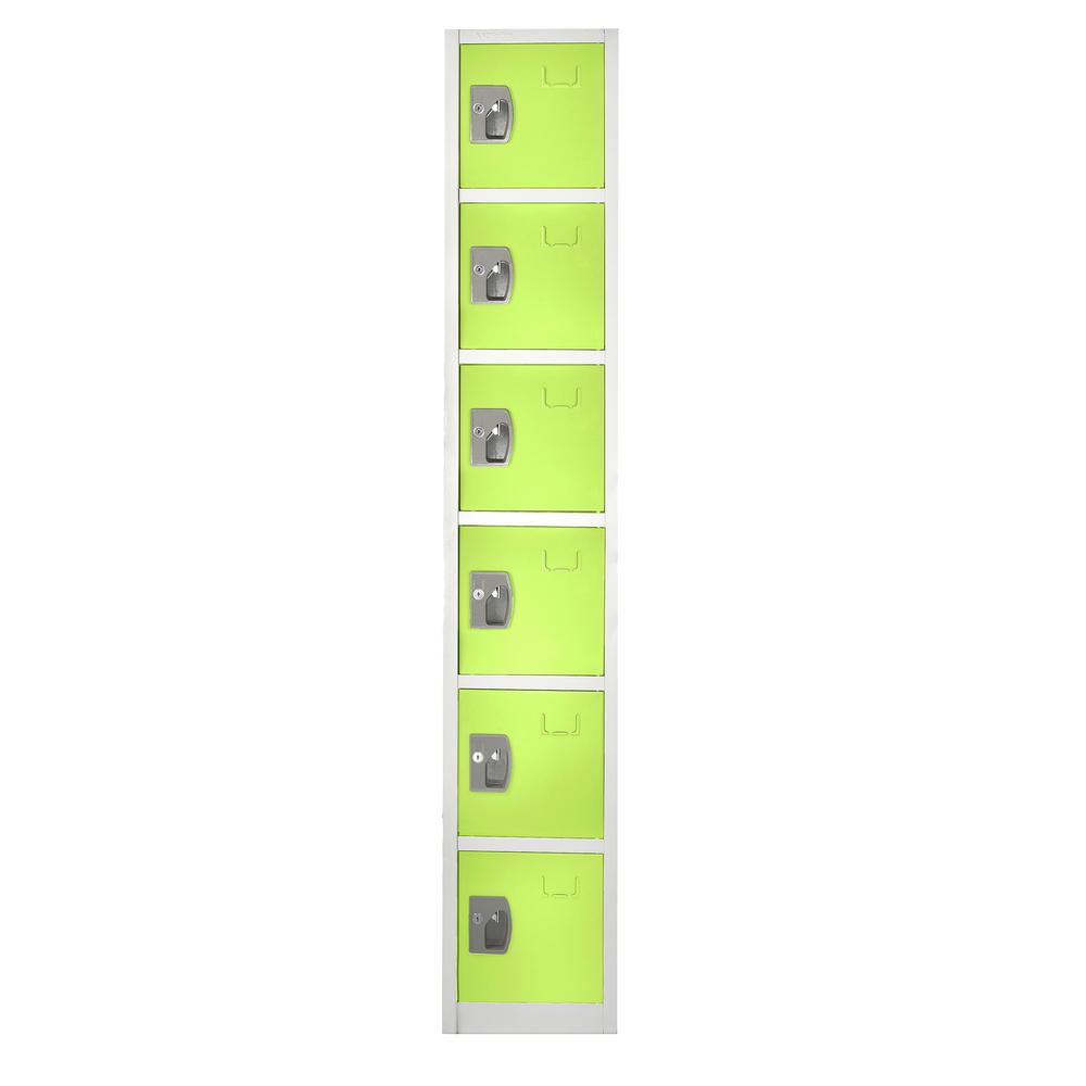 72 in. H x 12 in. W 6-Compartment Steel Storage Locker