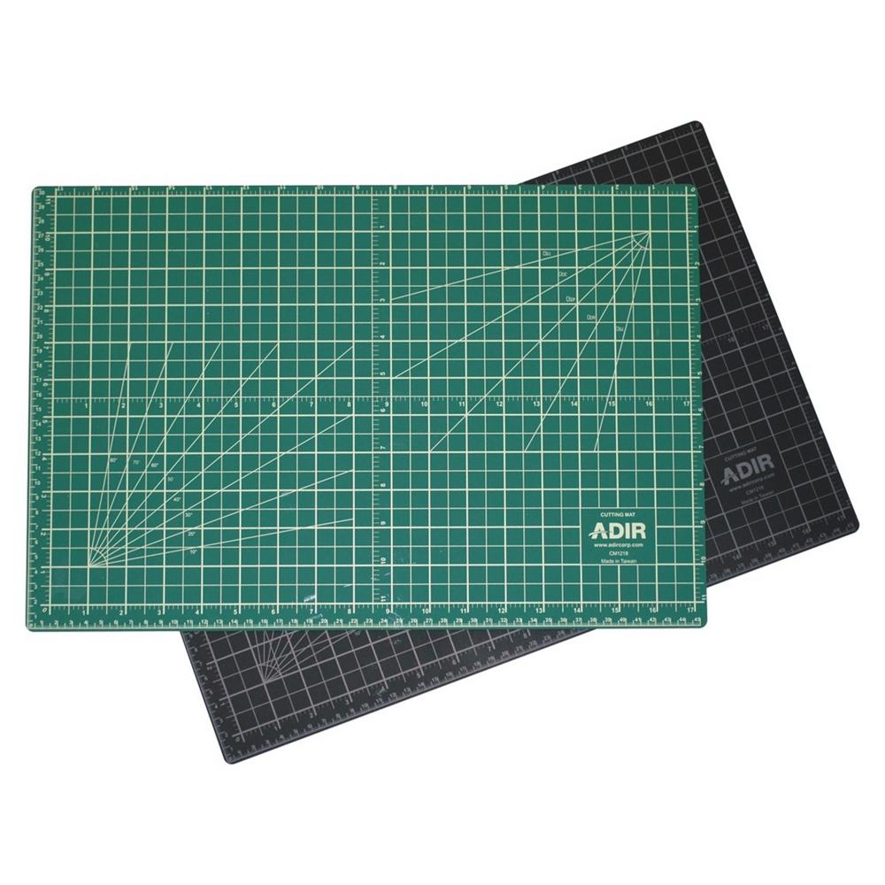 24 in. x 36 in. Self Healing Reversible Cutting Mat, Green/Black 2 Pack