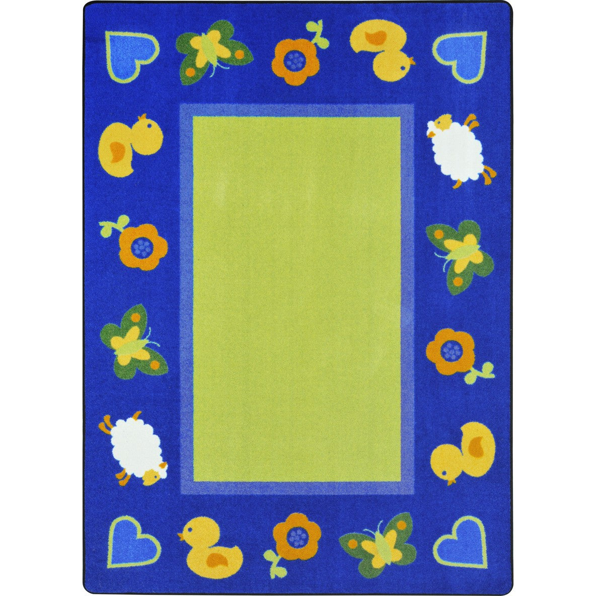 Nature's First Signs 3'10" x 5'4" Oval area rug in color Multi