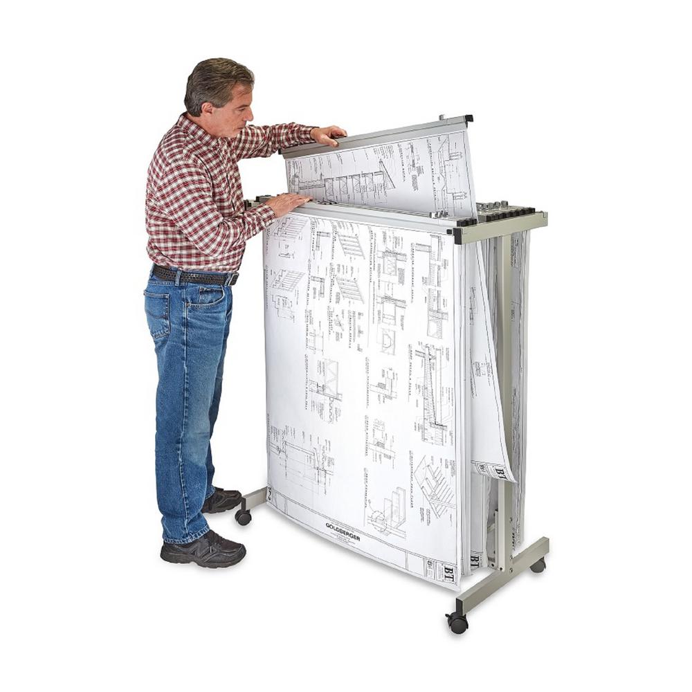 Expandable Blueprint Mobile Plan Center, Grey