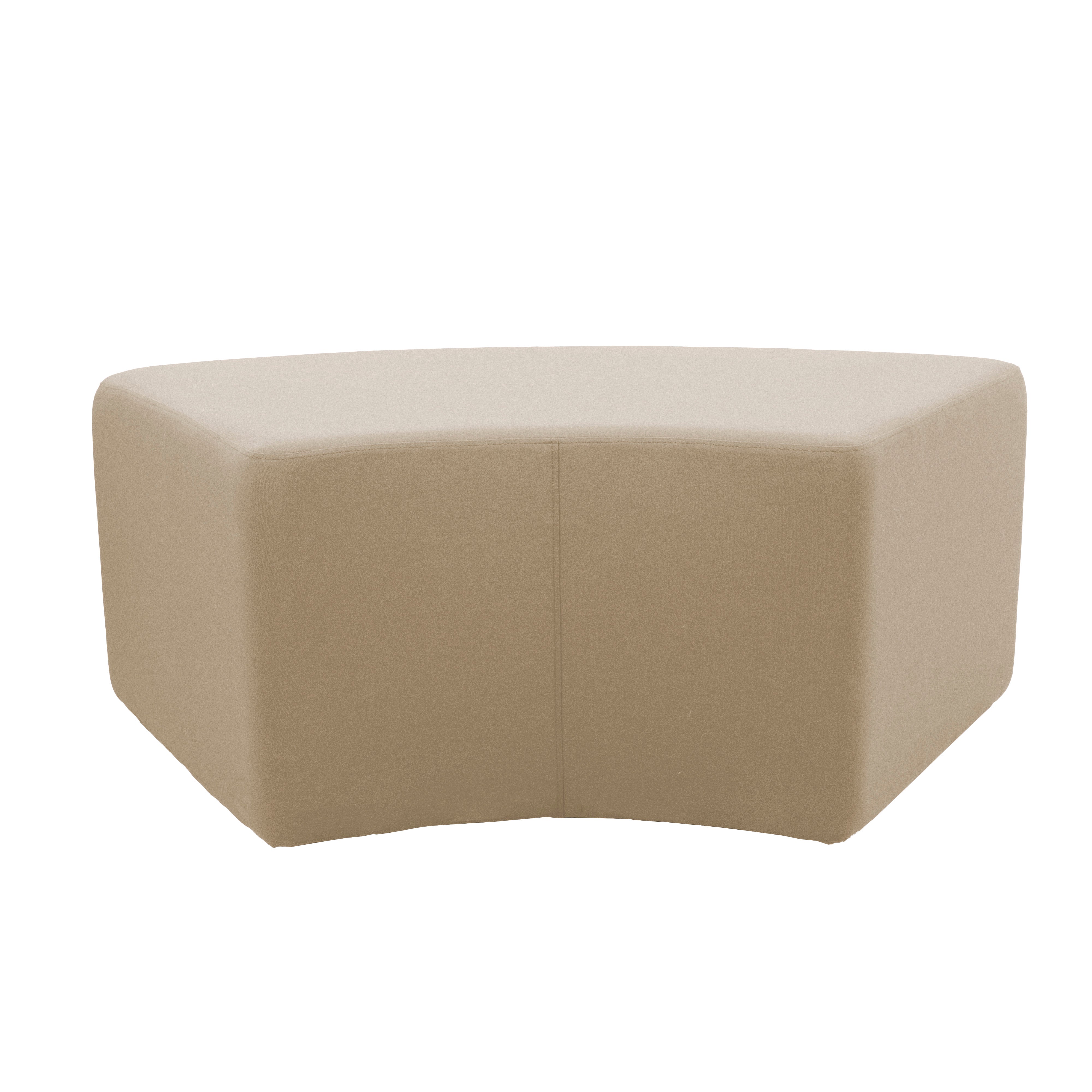 Outdoor 24" x 48" S-Curve Ottoman with Sunbrella®, 18" H - Spectrum Sand