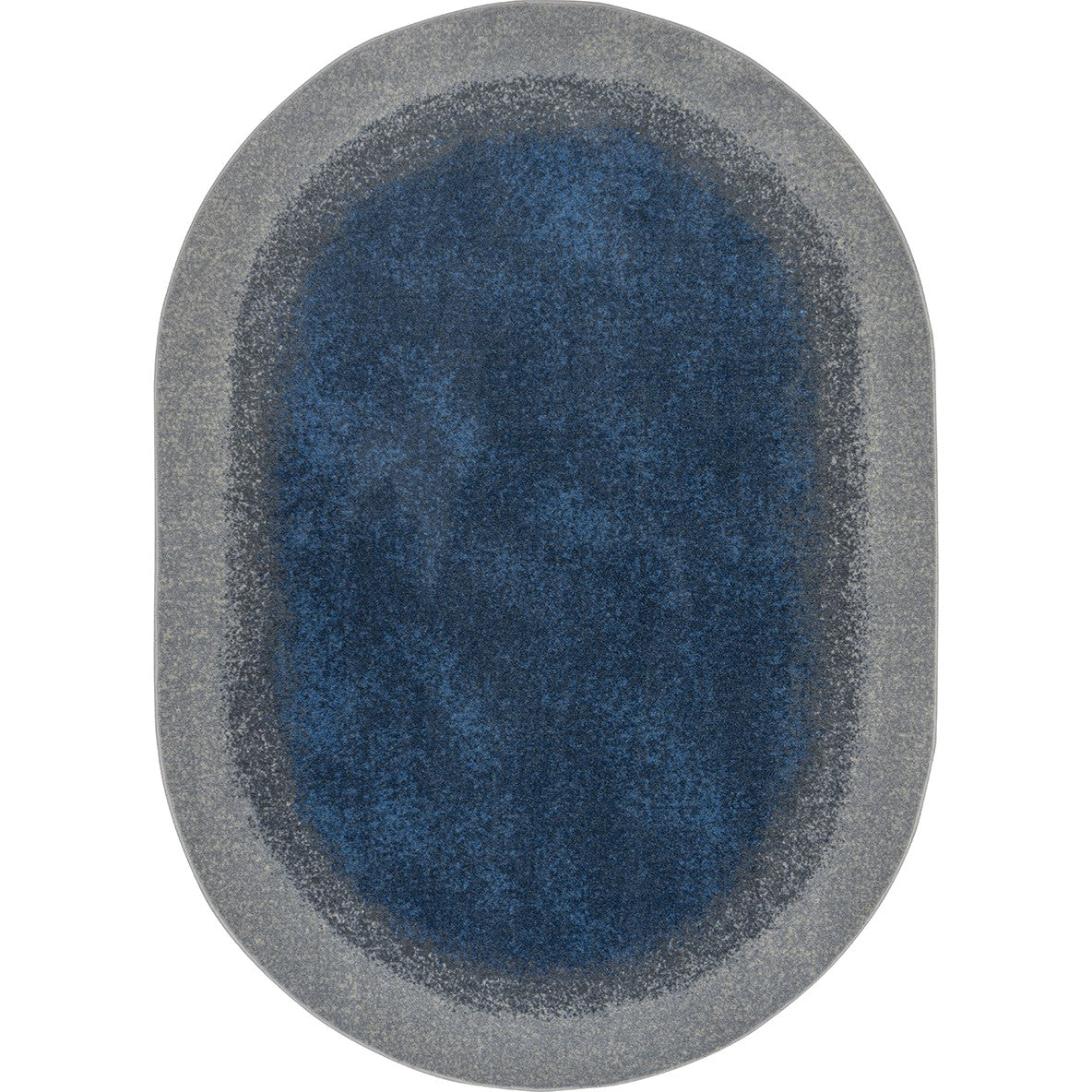 Grounded 5'4" x 7'8" Oval area rug in color Marine