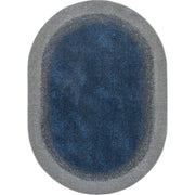 Grounded 7'8" x 10'9" Oval area rug in color Marine