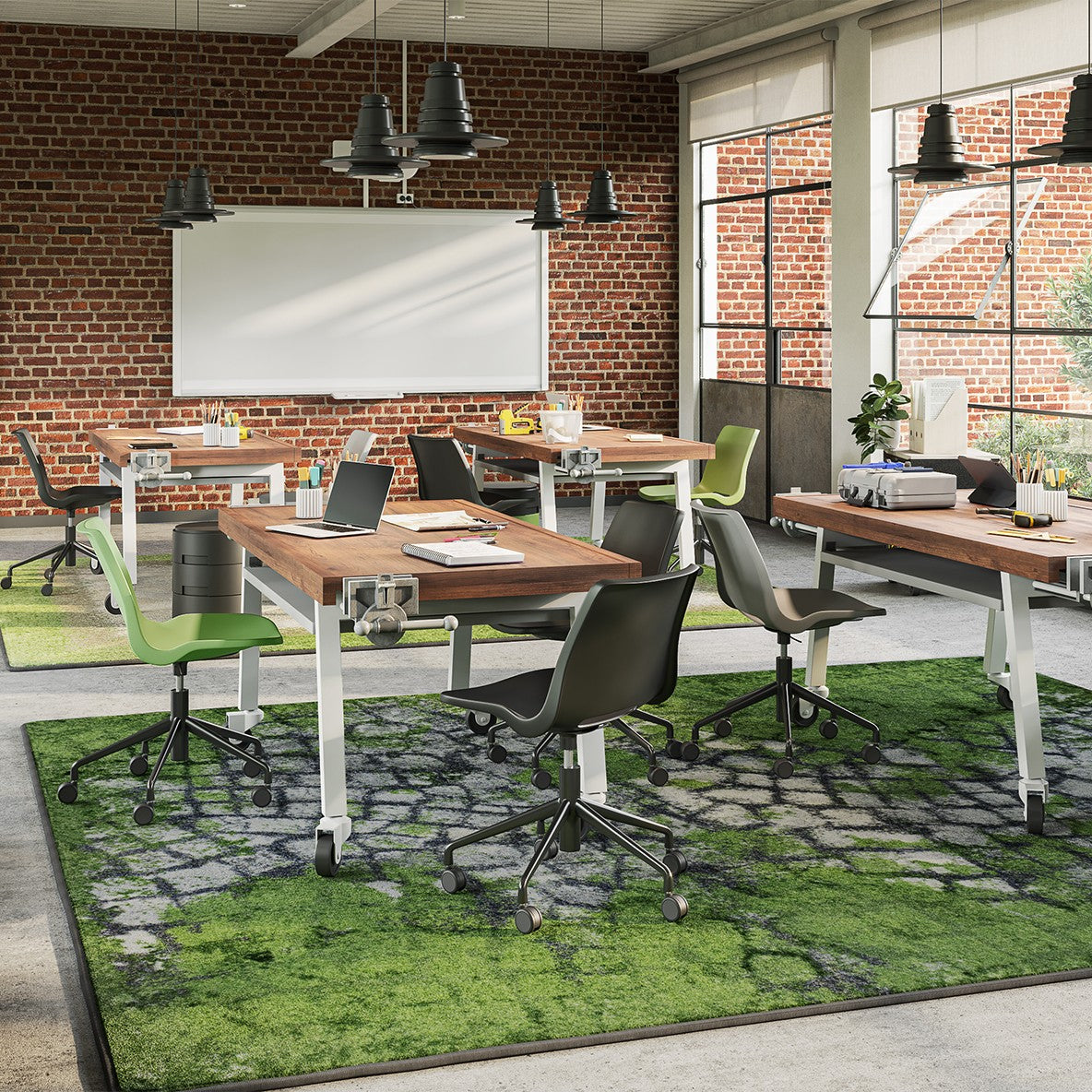 Grown Up 10'9" x 13'2" area rug in color Meadow