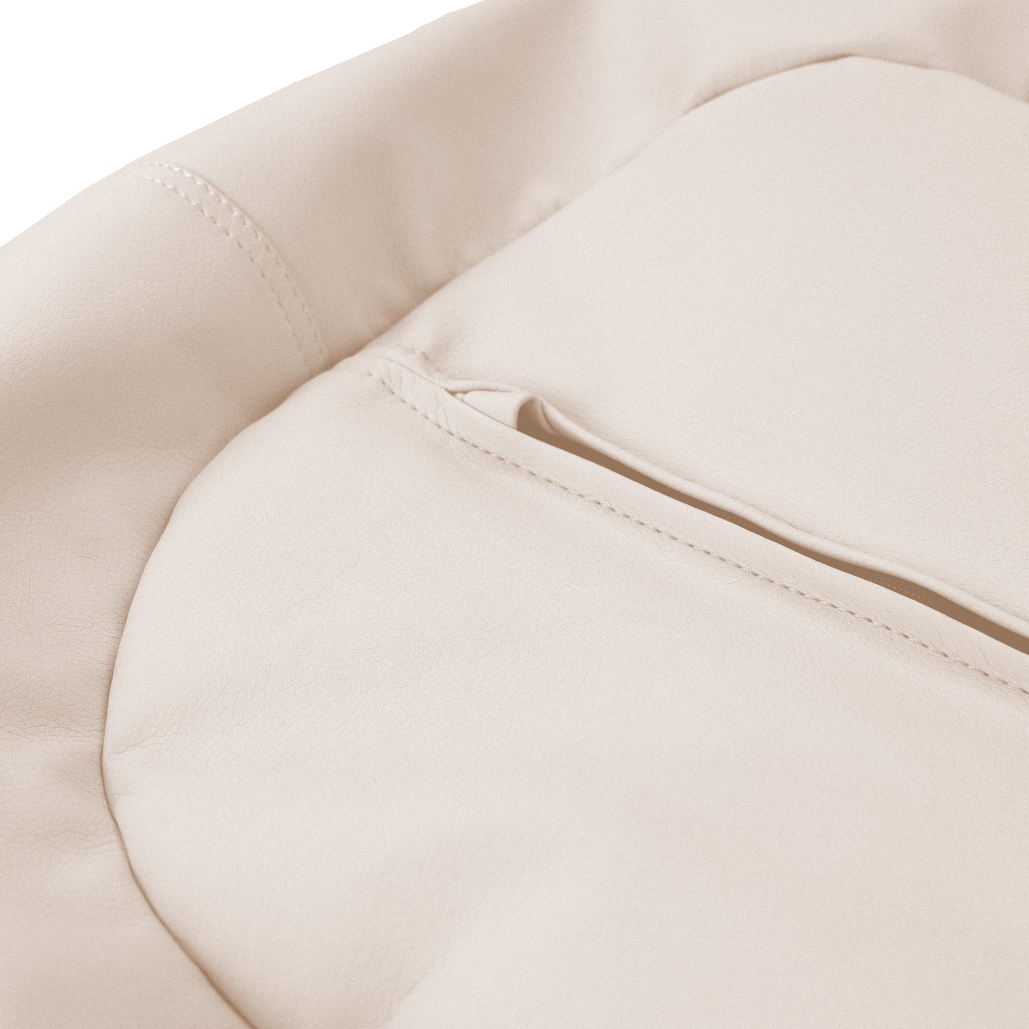 30" Round Vinyl Bean Bag - Beige