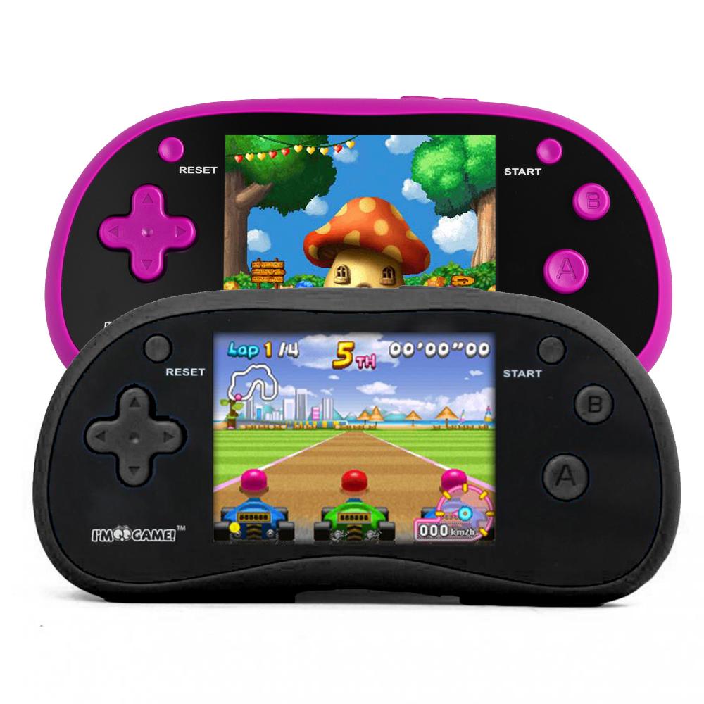 I'm Game I'm Game Handheld Game Console with 180 Built-in Games Bundle - Black & Pink