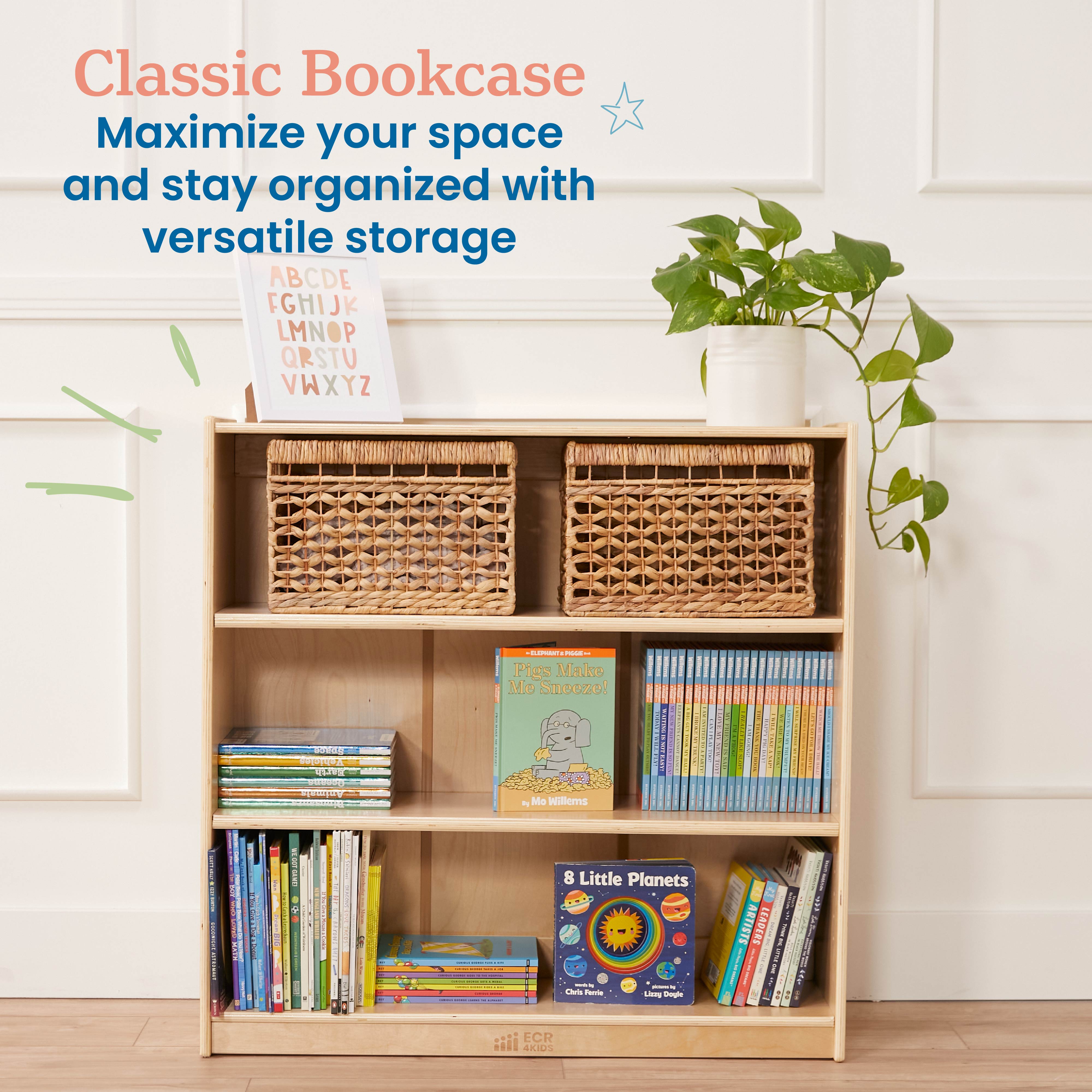 36in H Classic Bookcase - Natural