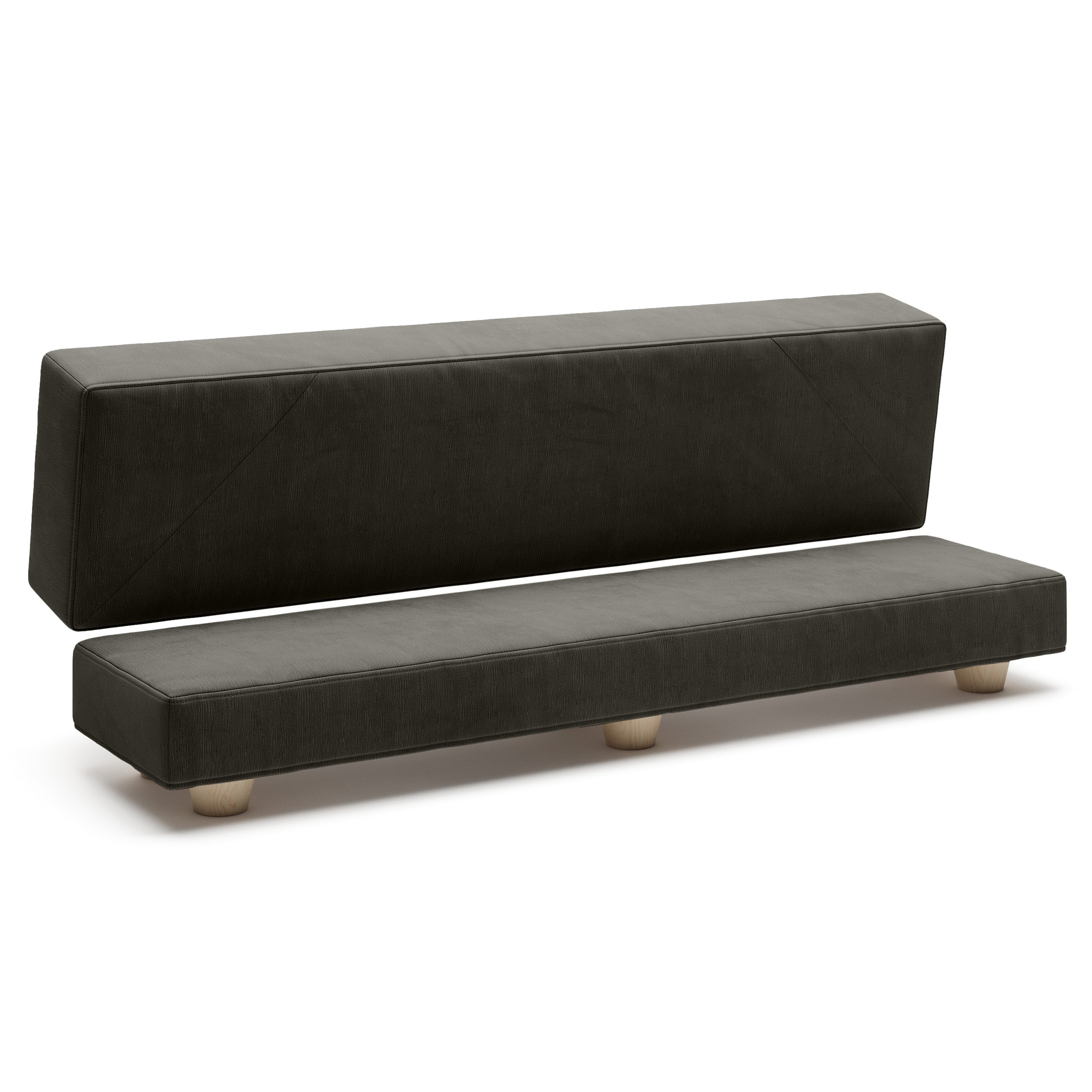 Jaxx Camden Convertible Bed Bench / Fold-Out Twin Guest Bed, Charcoal
