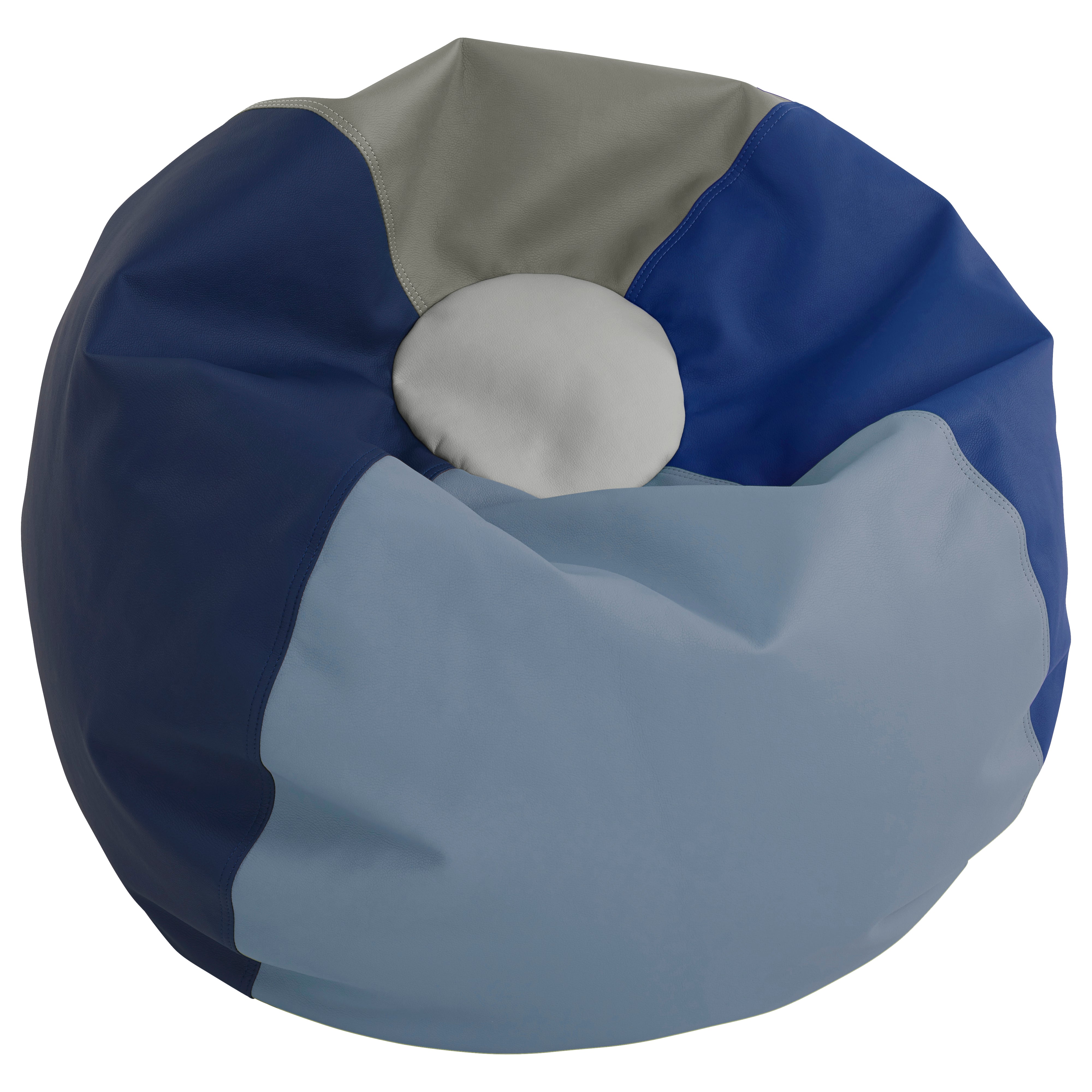 SoftScape Classic 35" Standard Bean Bag - Navy/Powder Blue