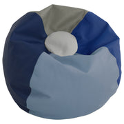 SoftScape Classic 35" Standard Bean Bag - Navy/Powder Blue