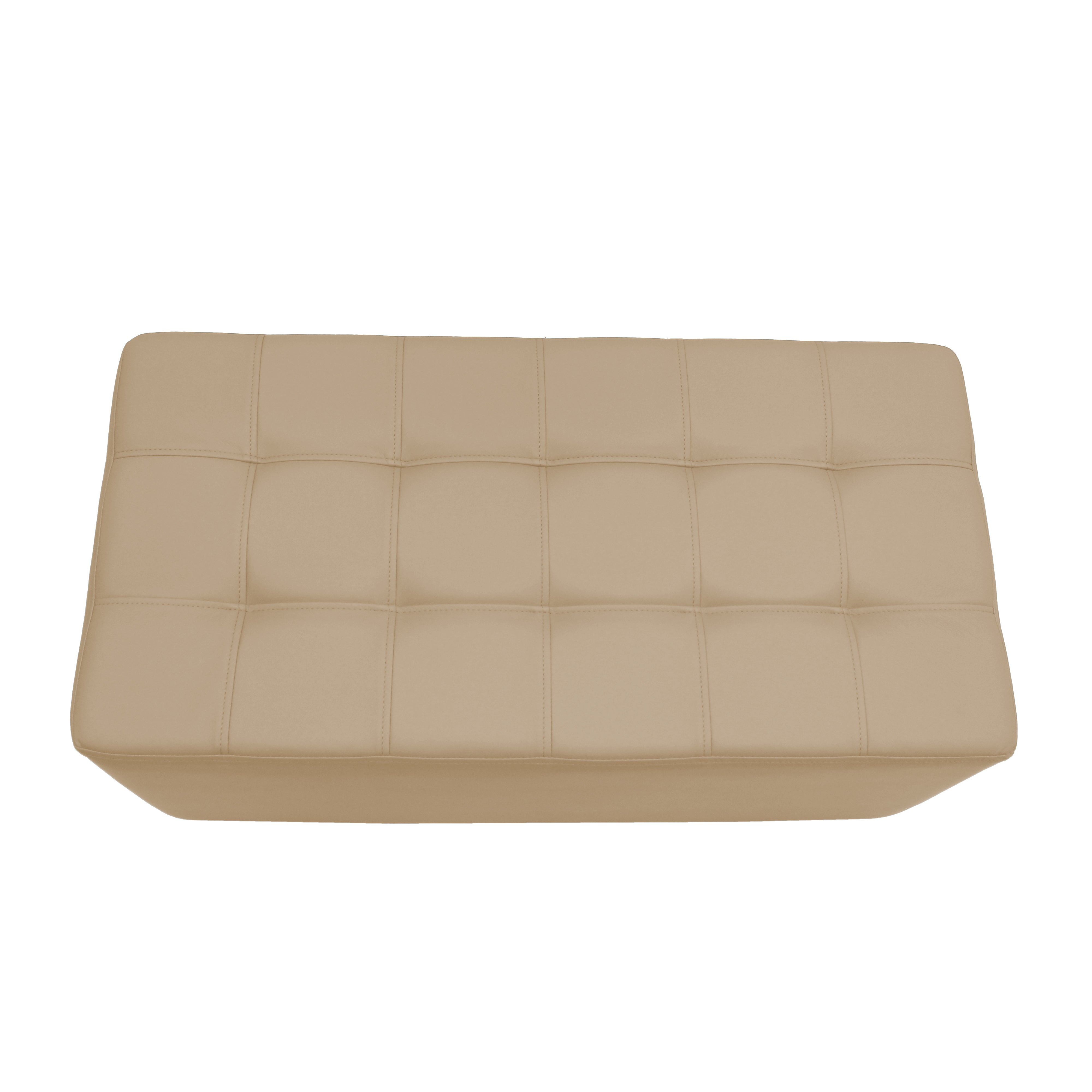 Tufted Rectangle Ottoman 16" Height - Sand