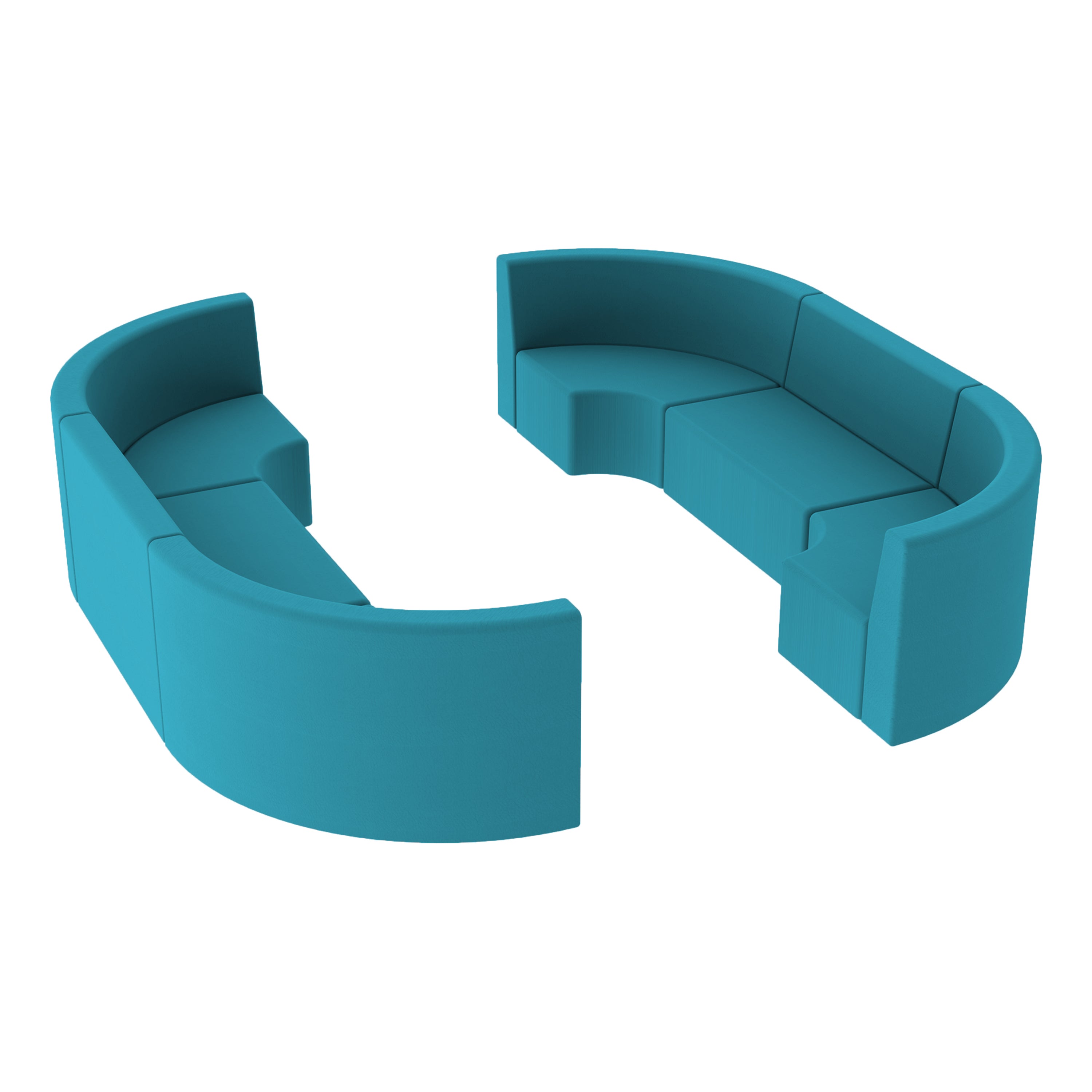 Pro Series Tallback Chairs 12" Seat Height, 6-Piece Set - Teal