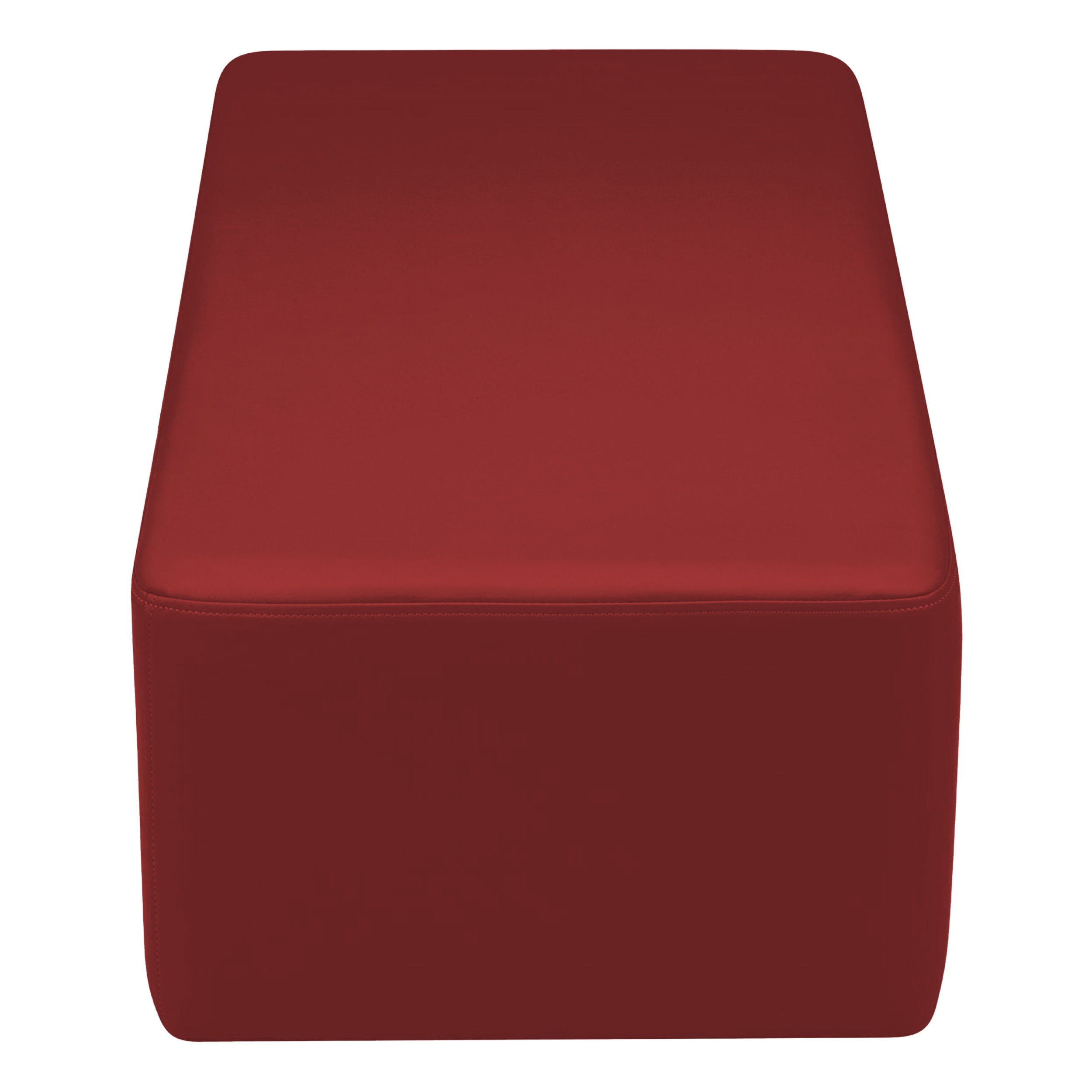 Pro Series Upholstered Rectangle Ottoman 12" Height - Crimson