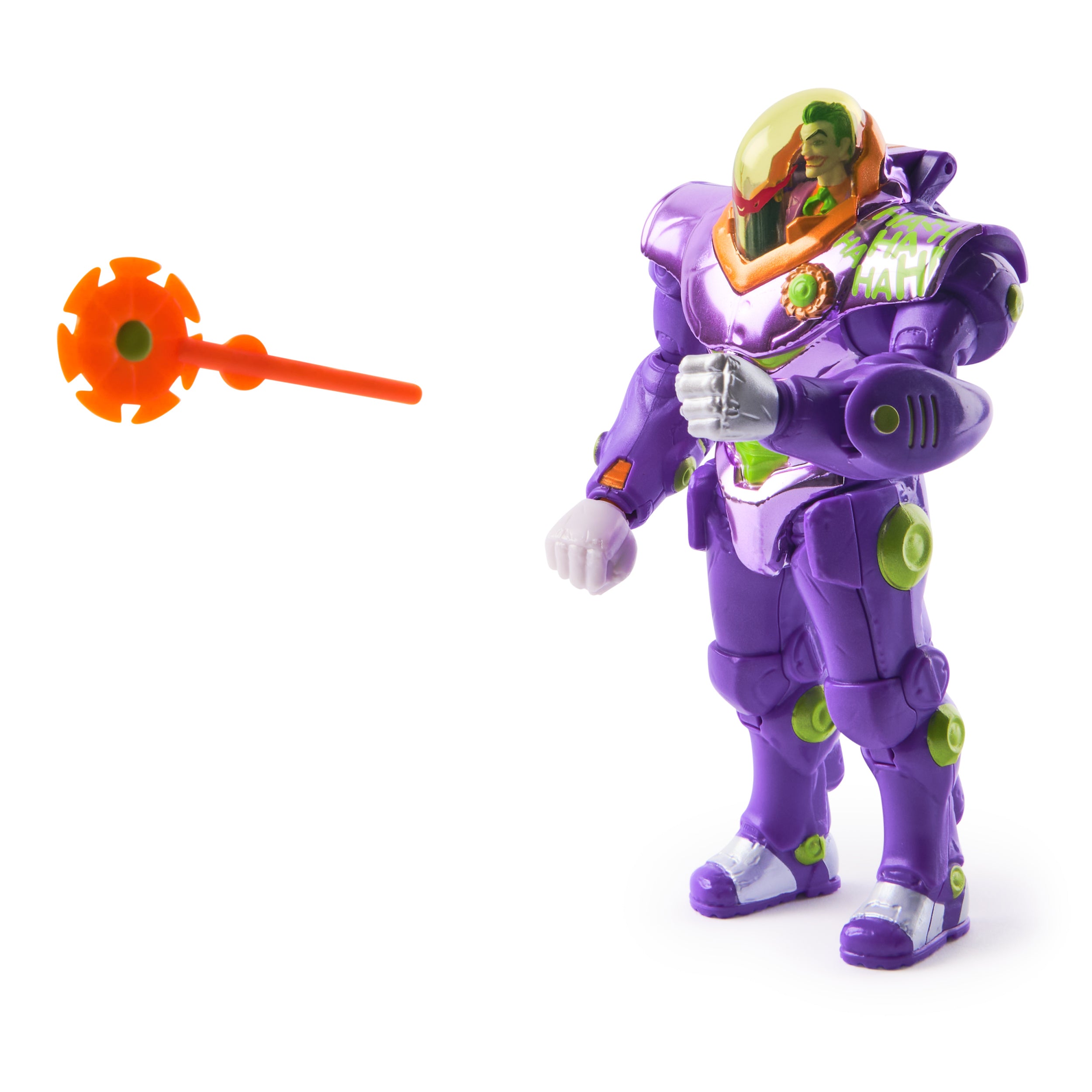 DC Comics, Metal Force The Joker Action Figure, 6-Inch with 4-Inch Mini Figure, Built-in Blaster and Armor Suit, Super Hero Kids Toys for Boys and Girls Ages 4 and Up