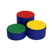SoftScape 15" Round Ottomans, 3-Piece - Assorted