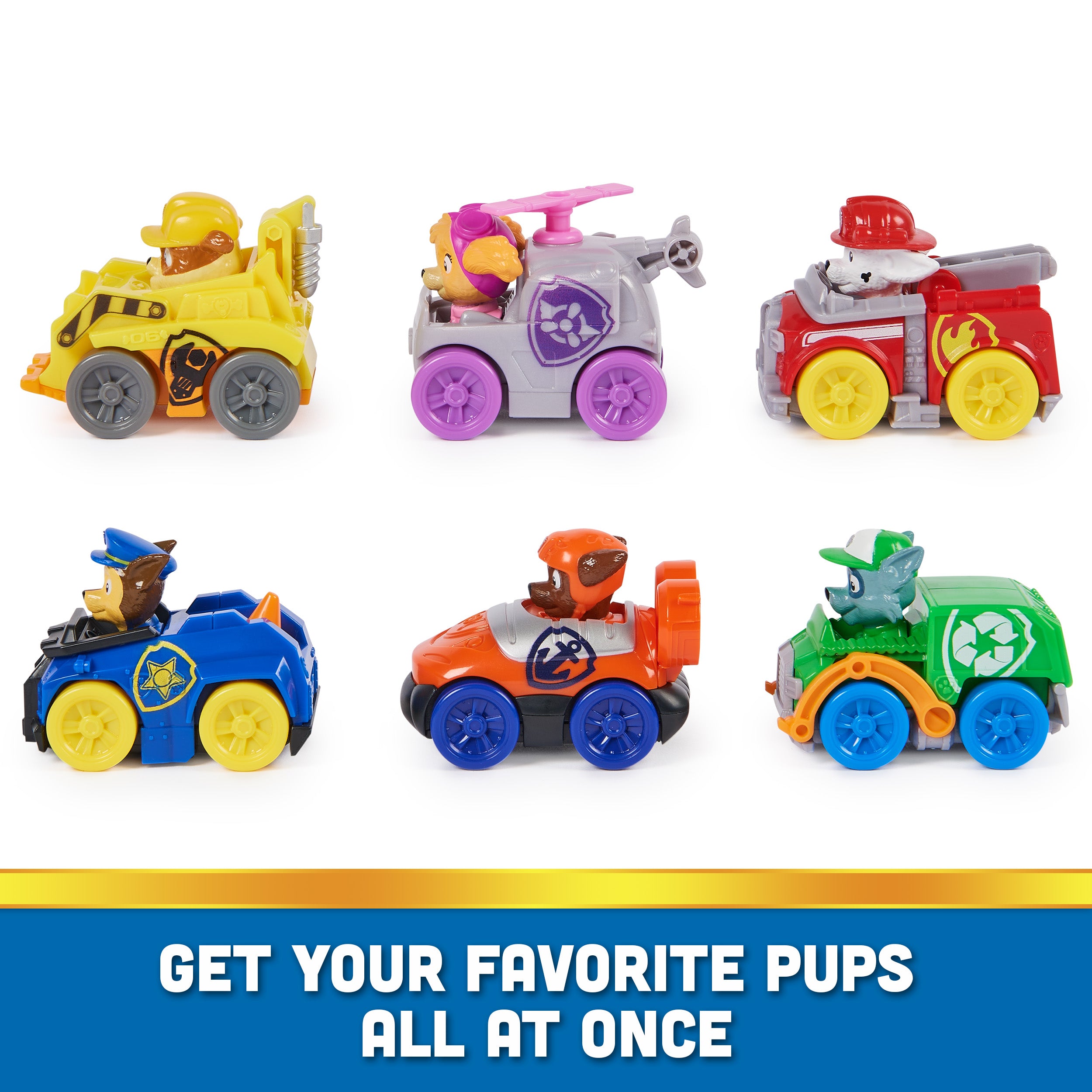 PAW Patrol: Pup Squad Racers, 6-Piece Vehicle Gift Set, Kids Toys for Boys & Girls Ages 3 and Up