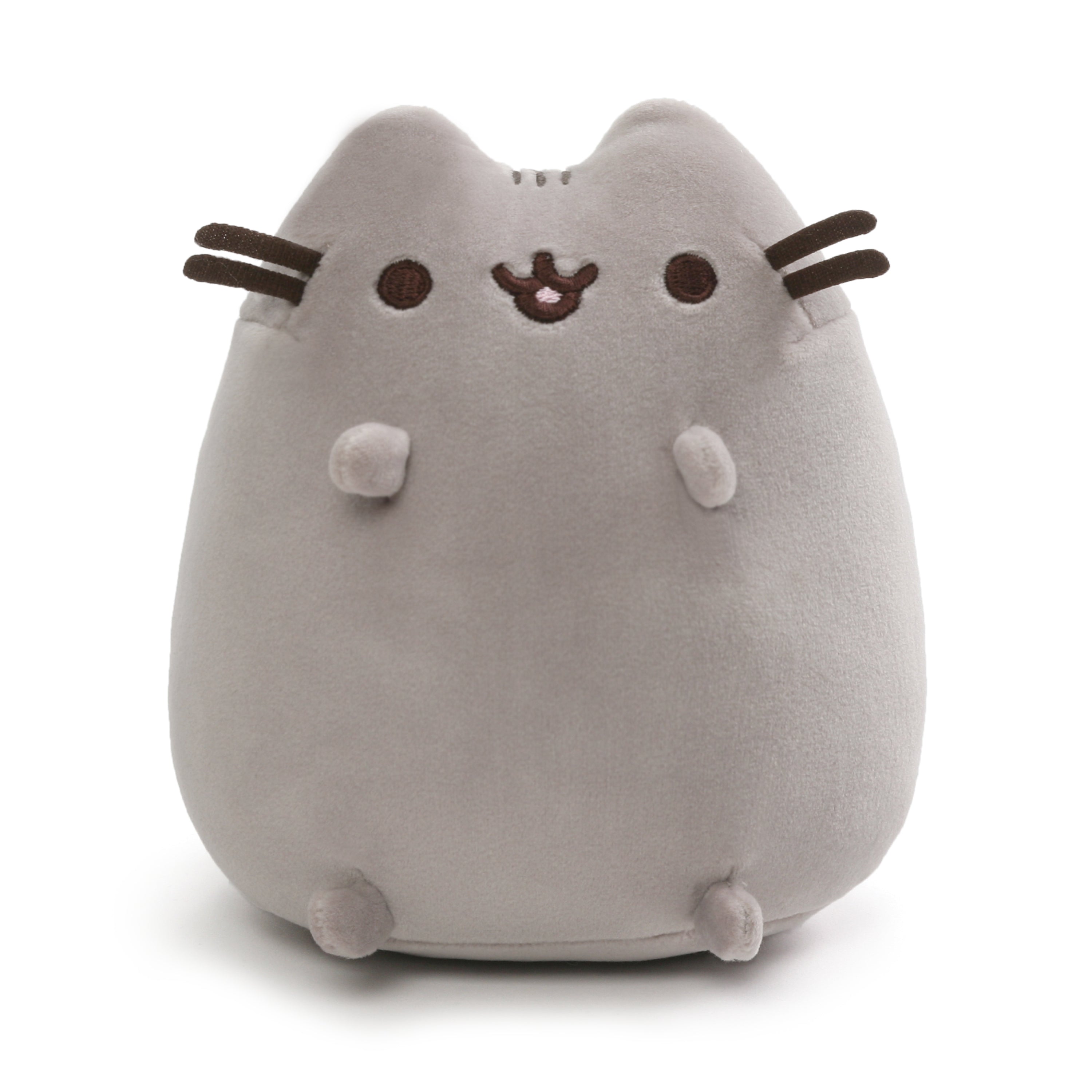 GUND Pusheen the Cat Sitting Pose Squisheen Plush, Squishy Stuffed Animal for Ages 8 and Up, Gray, 6”