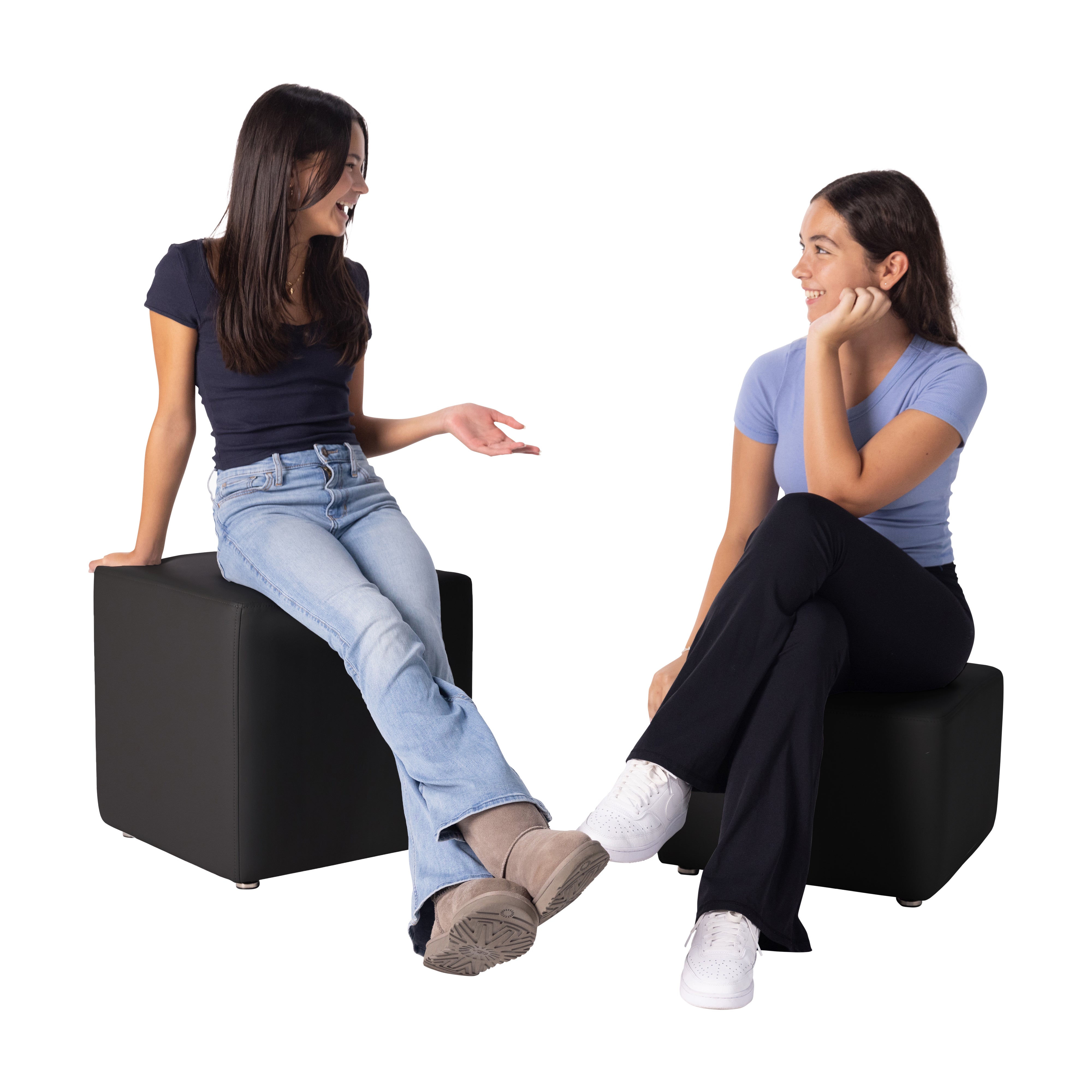 Pro Series Upholstered Square Ottoman 18" Height - Black