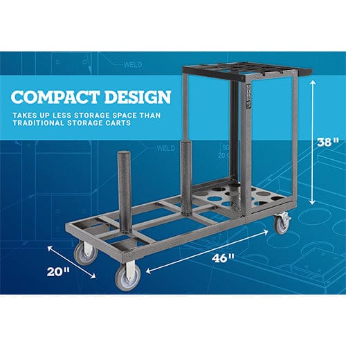 Steel Stanchion Cart ‐ Holds 12 Stanchions