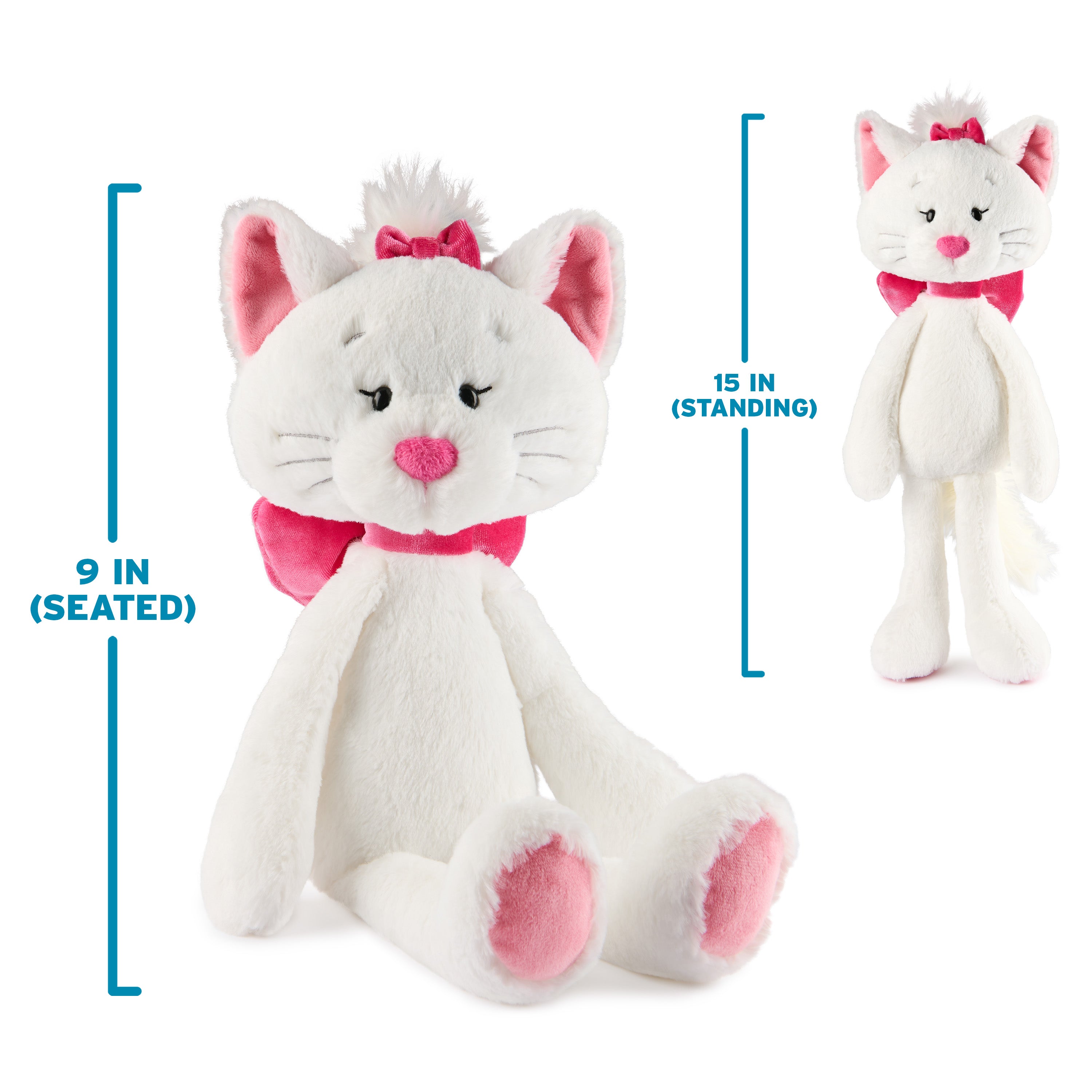 GUND Disney Official Marie Toothpick Plush, The Aristocats Cat Stuffed Animal for Ages 1 and Up, White, 15”