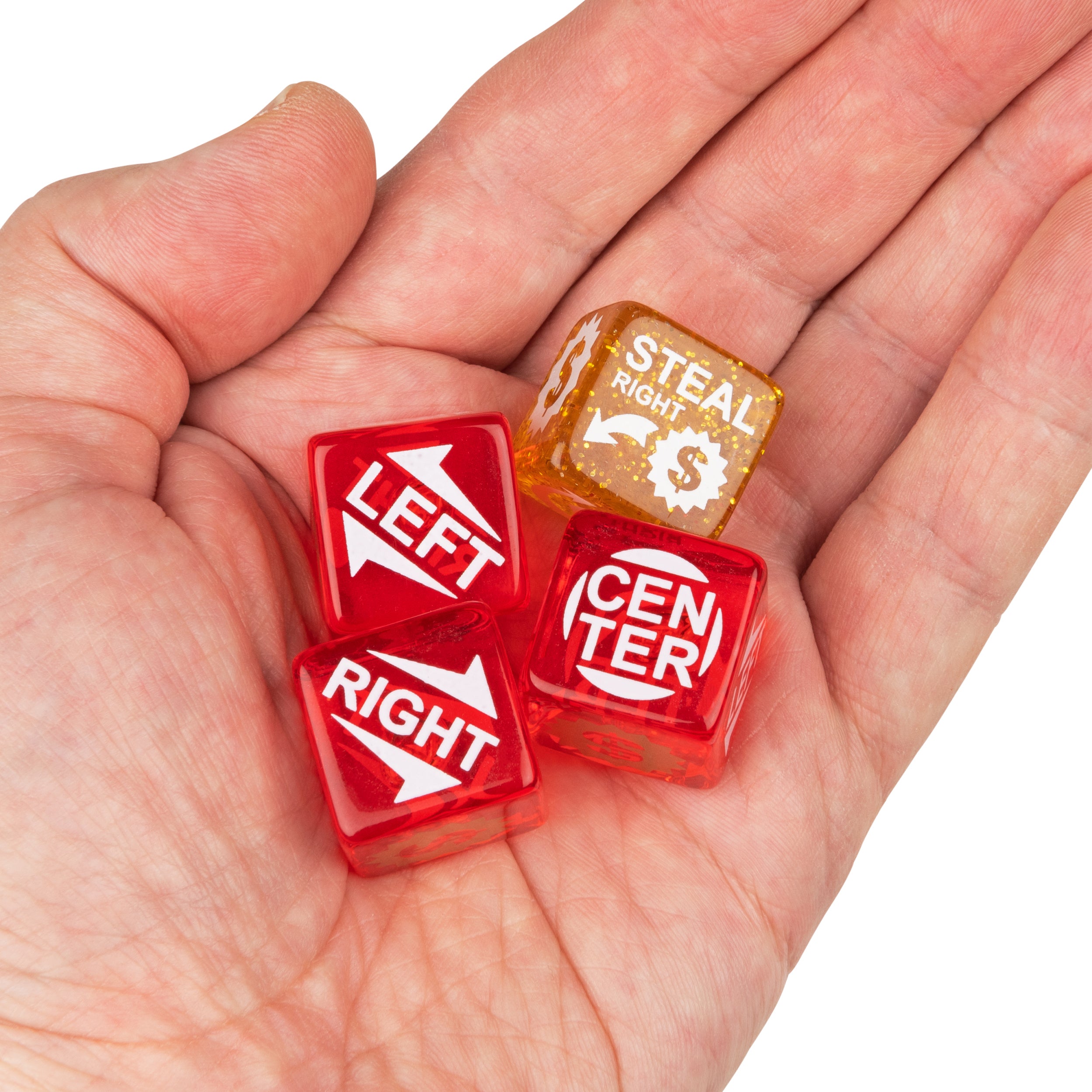 The Game of Left Center Right, Jackpot Dice Game Small Group or Large Party Family Travel Board Game, for Kids & Adults Ages 8 and up