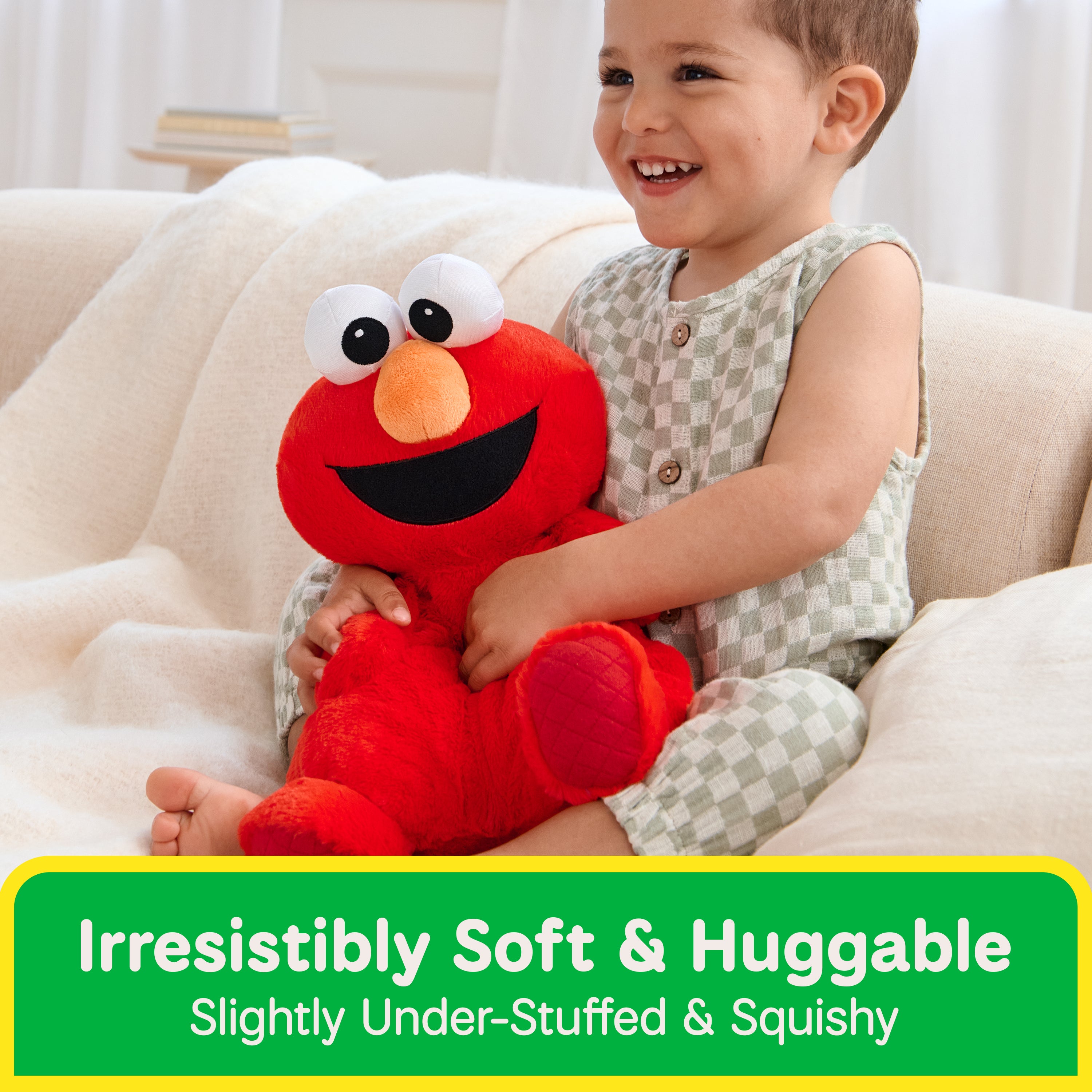 GUND Sesame Street Official Oh So Snuggly Elmo Plush, Plush Muppet, Sensory Toy, Sesame Street Stuffed Animals for Babies and Infants, Red, 12.5”