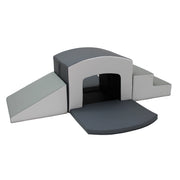 SoftScape Playtime Tunnel Climber Plus - Gray/Light Gray