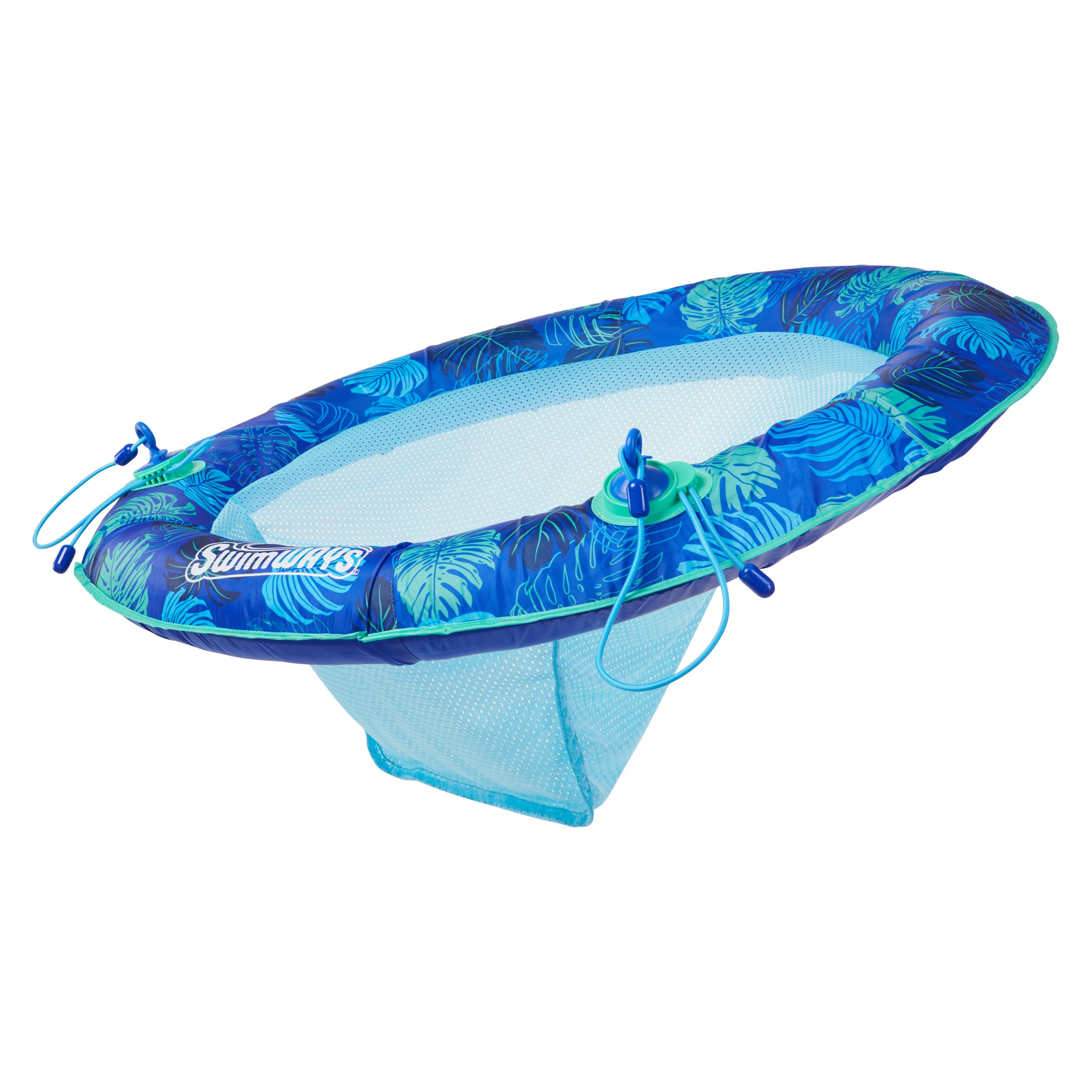 Swimways Elite Spring Float Papasan Pool Lounger, Inflatable Pool Floats with Fast Inflation, Pool Lounge Chair for Adults up to 250 lbs