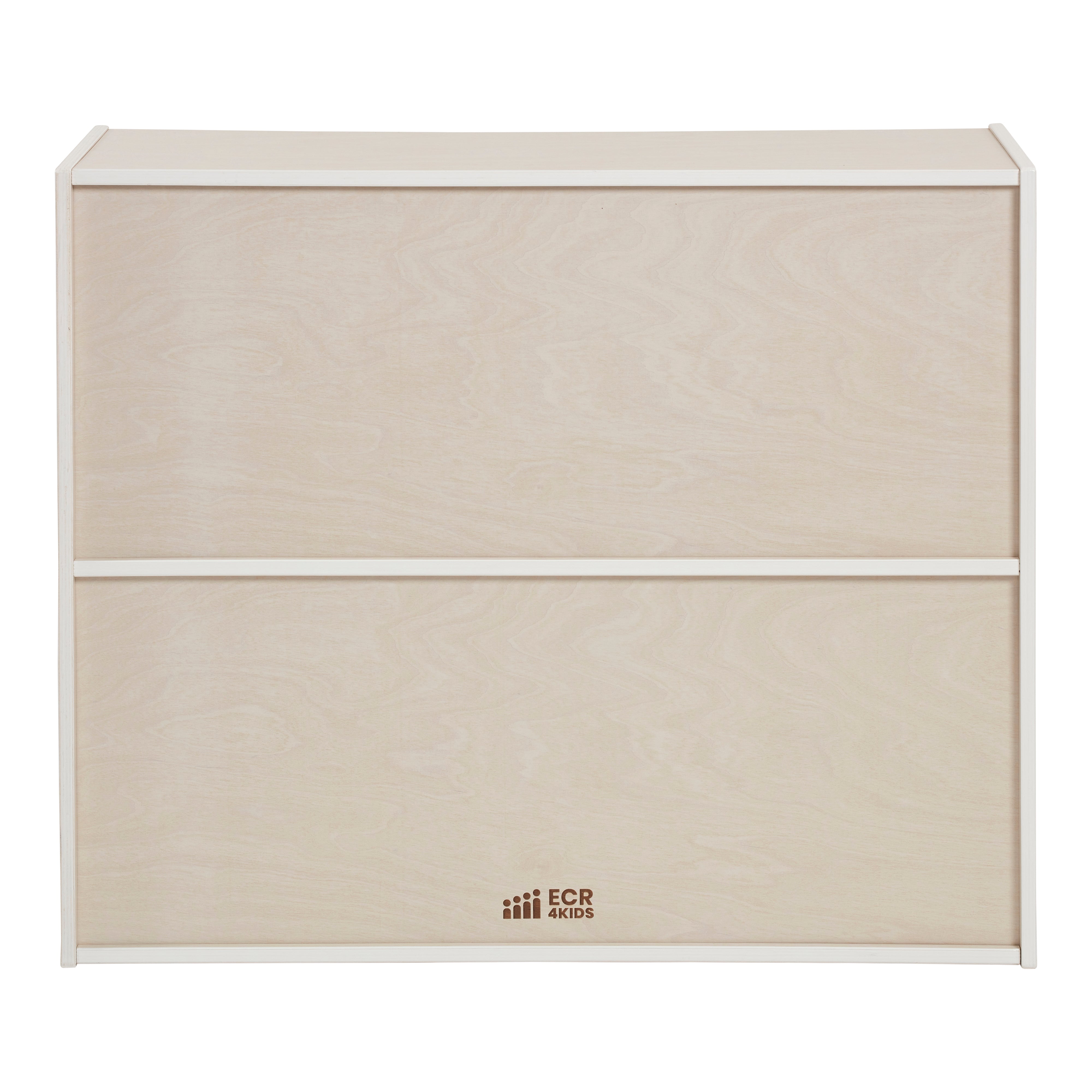 Streamline 2-Shelf Storage Cabinet with Back 30in H - White Wash