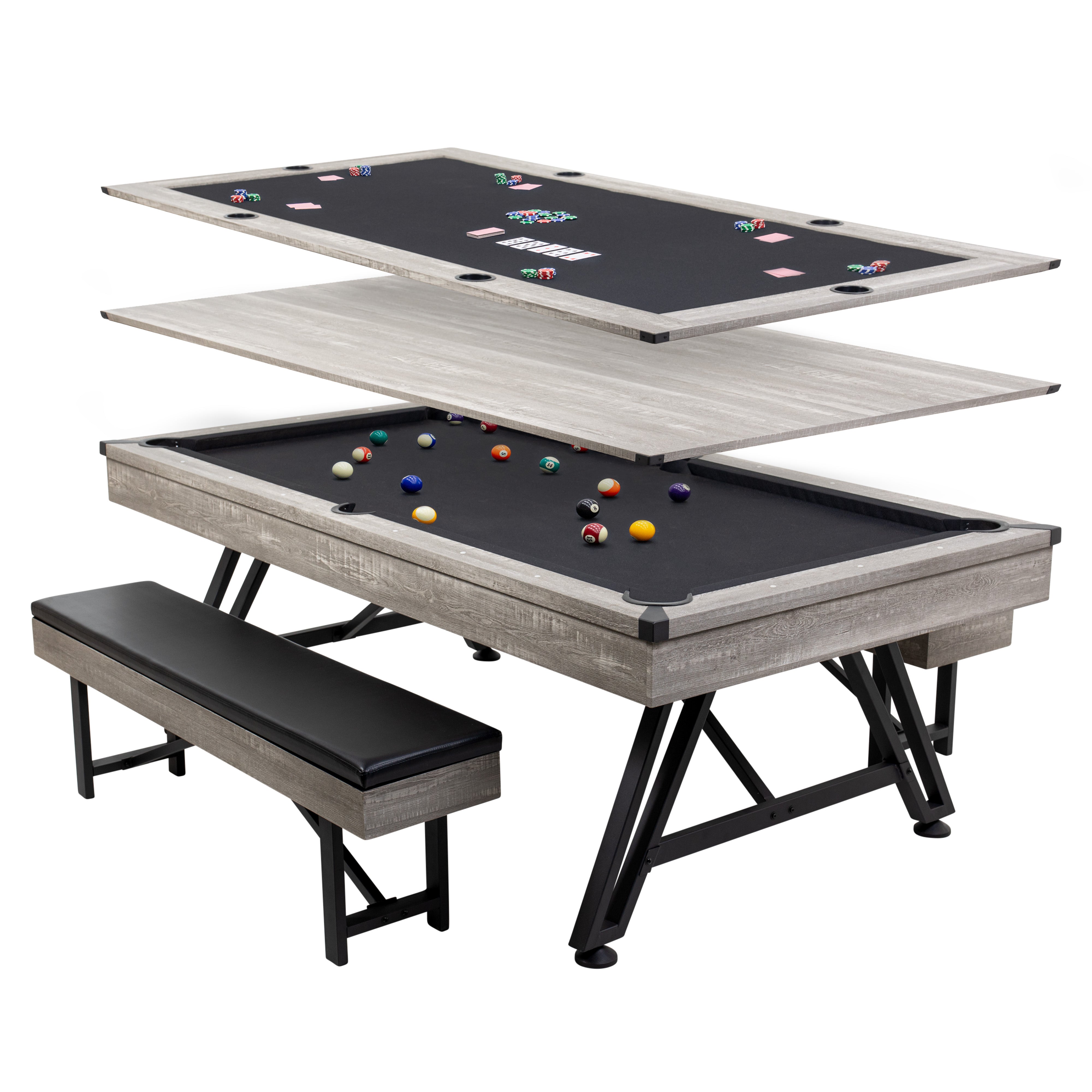 American Legend 3-In-1 Madison Pool + Poker Dining Table