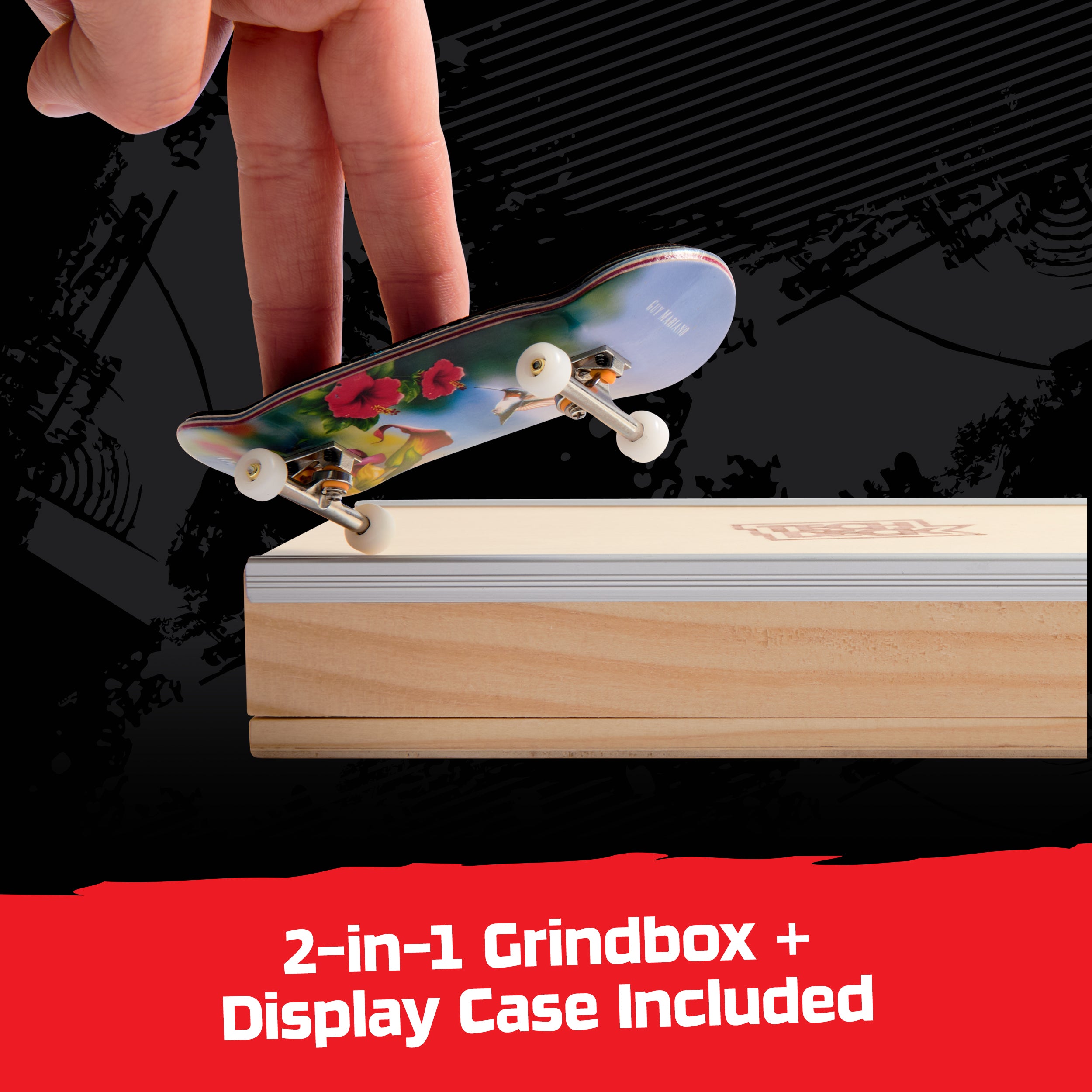 Tech Deck, April Pro Series Finger Board with Storage Display, Built for Pros; Authentic Mini Skateboards, Kids Toys for Ages 6 and up