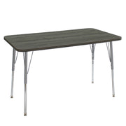 24" x 48" Rectangle La Madera Activity Table with Standard Legs - Gray Wood/Silver