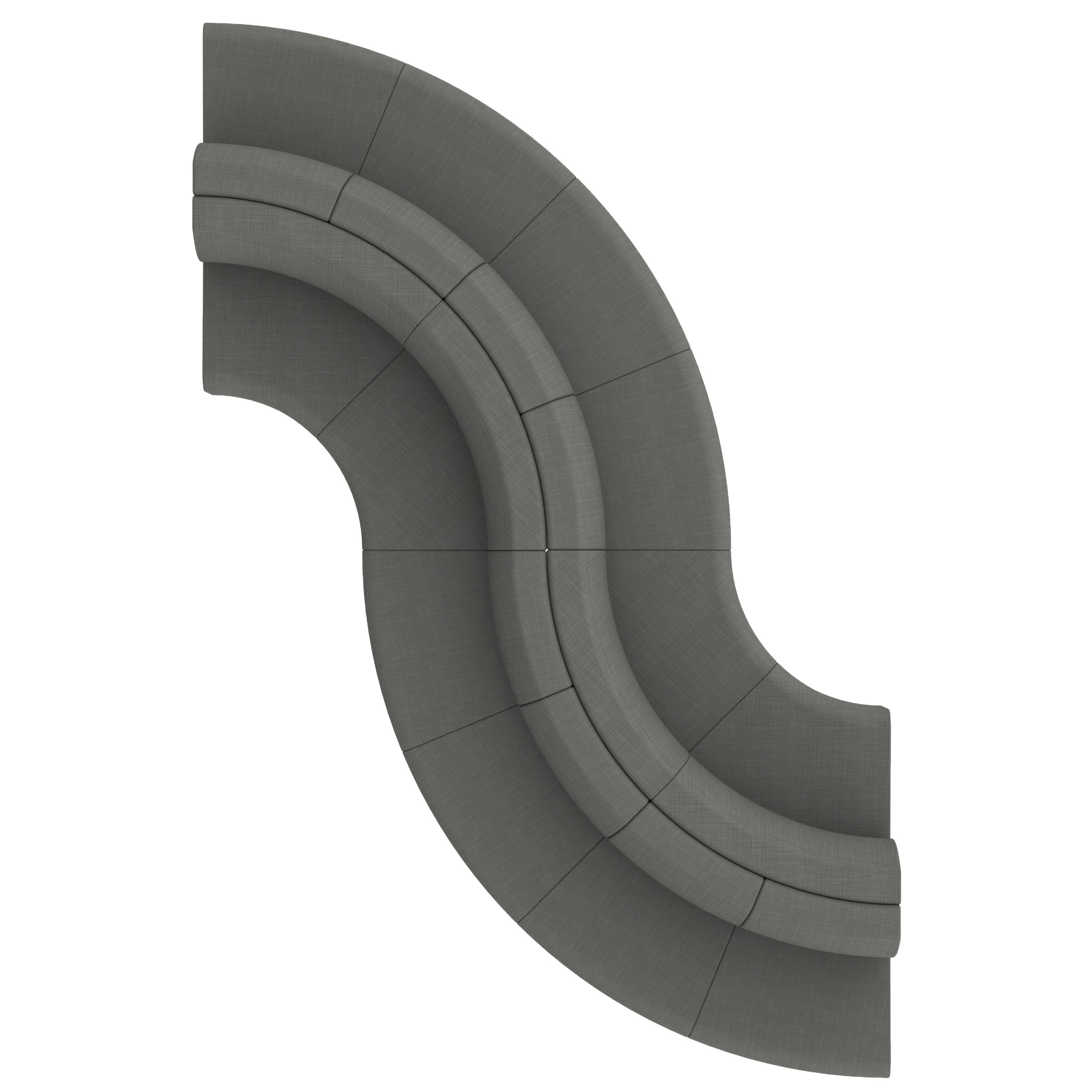 Pro Series Connect Edged Crest Seating, 12-Piece Set - Slate Gray Crosshatch