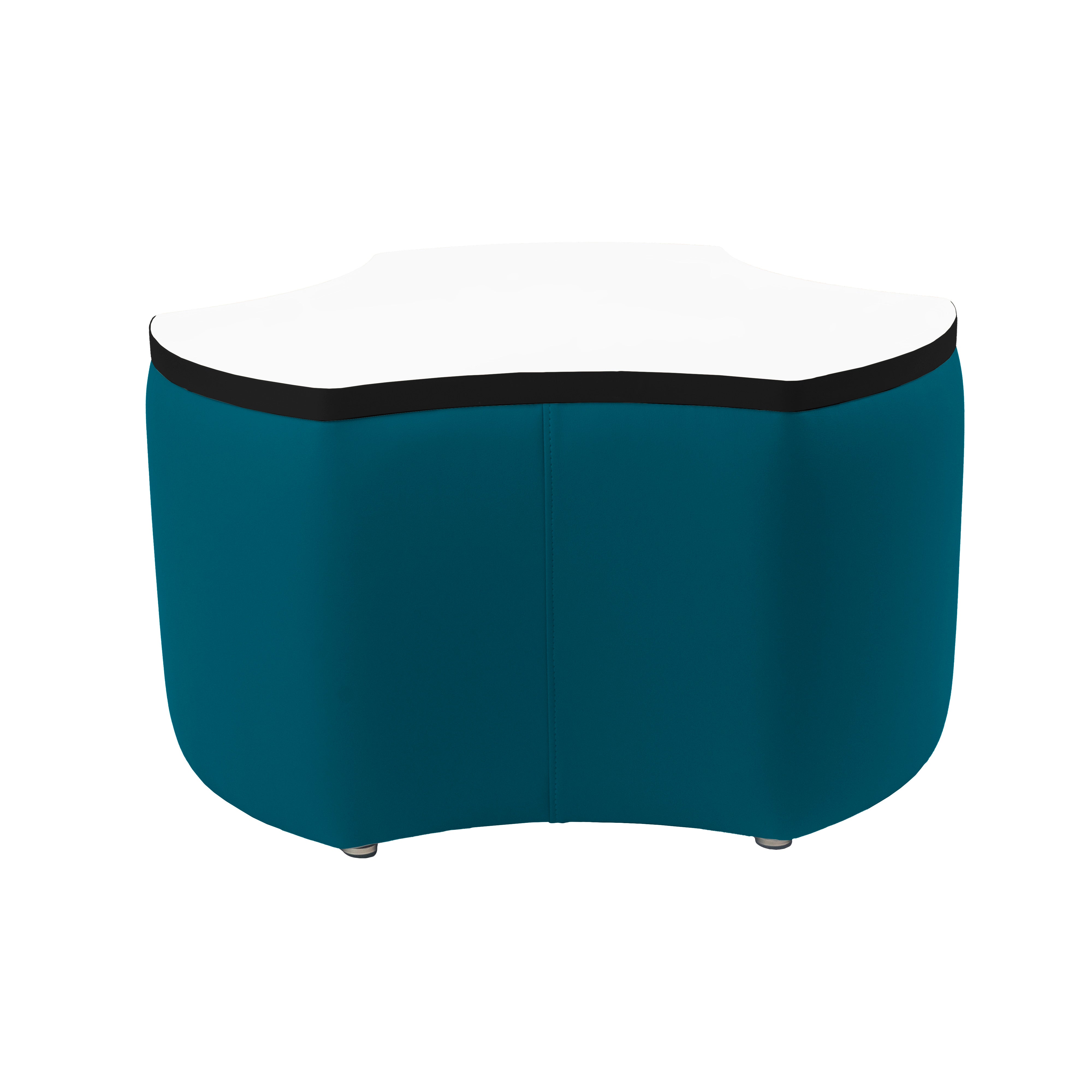 Pro Series Upholstered Cog Dry-Erase Ottoman Table 18" Height - Teal/Whiteboard