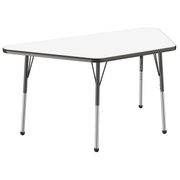 30" x 60" Trapezoid Dry-Erase Activity Table with Adjustable Standard Ball Glide Legs - Whiteboard/Black