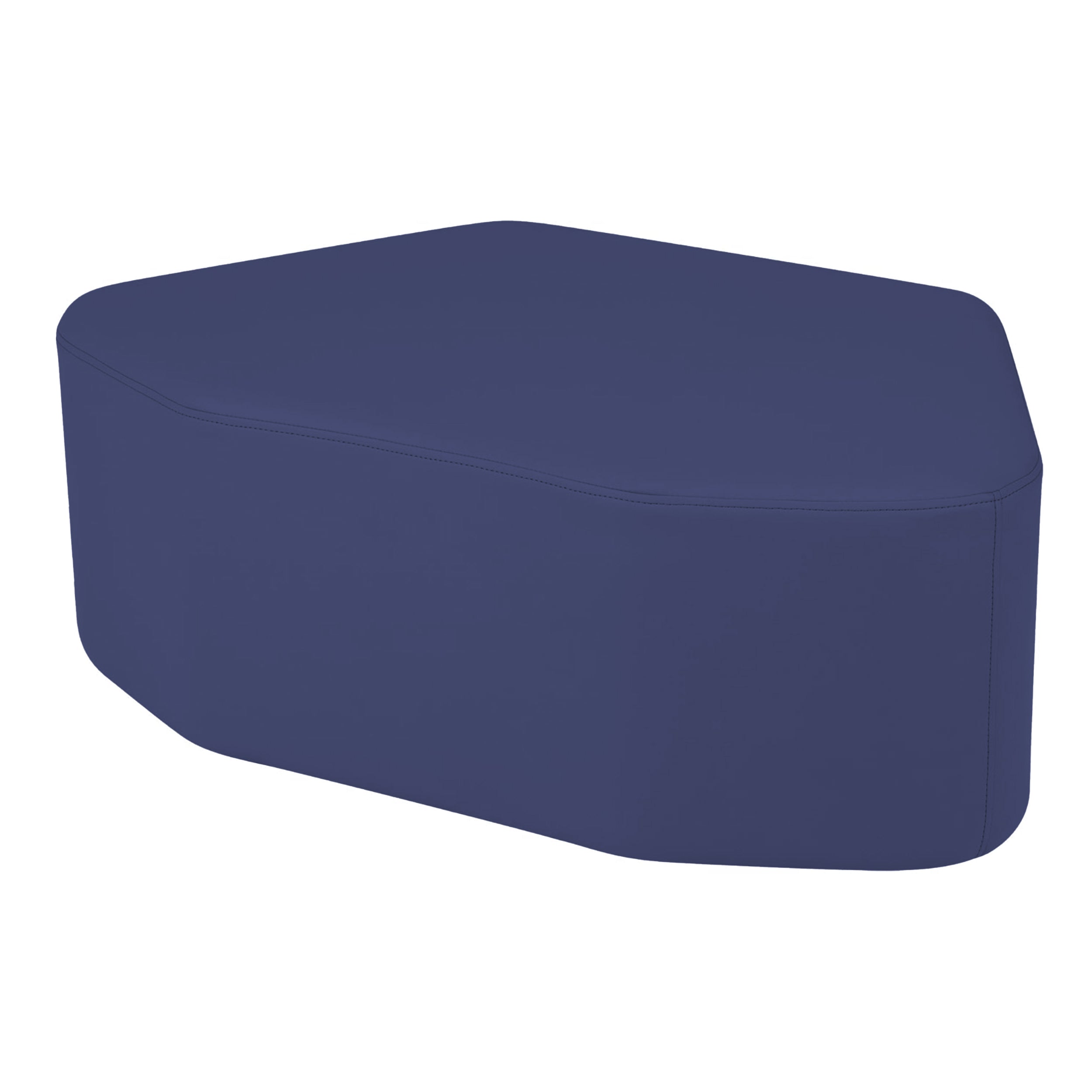 Pro Series Upholstered Petal Ottoman 12" Height - Navy