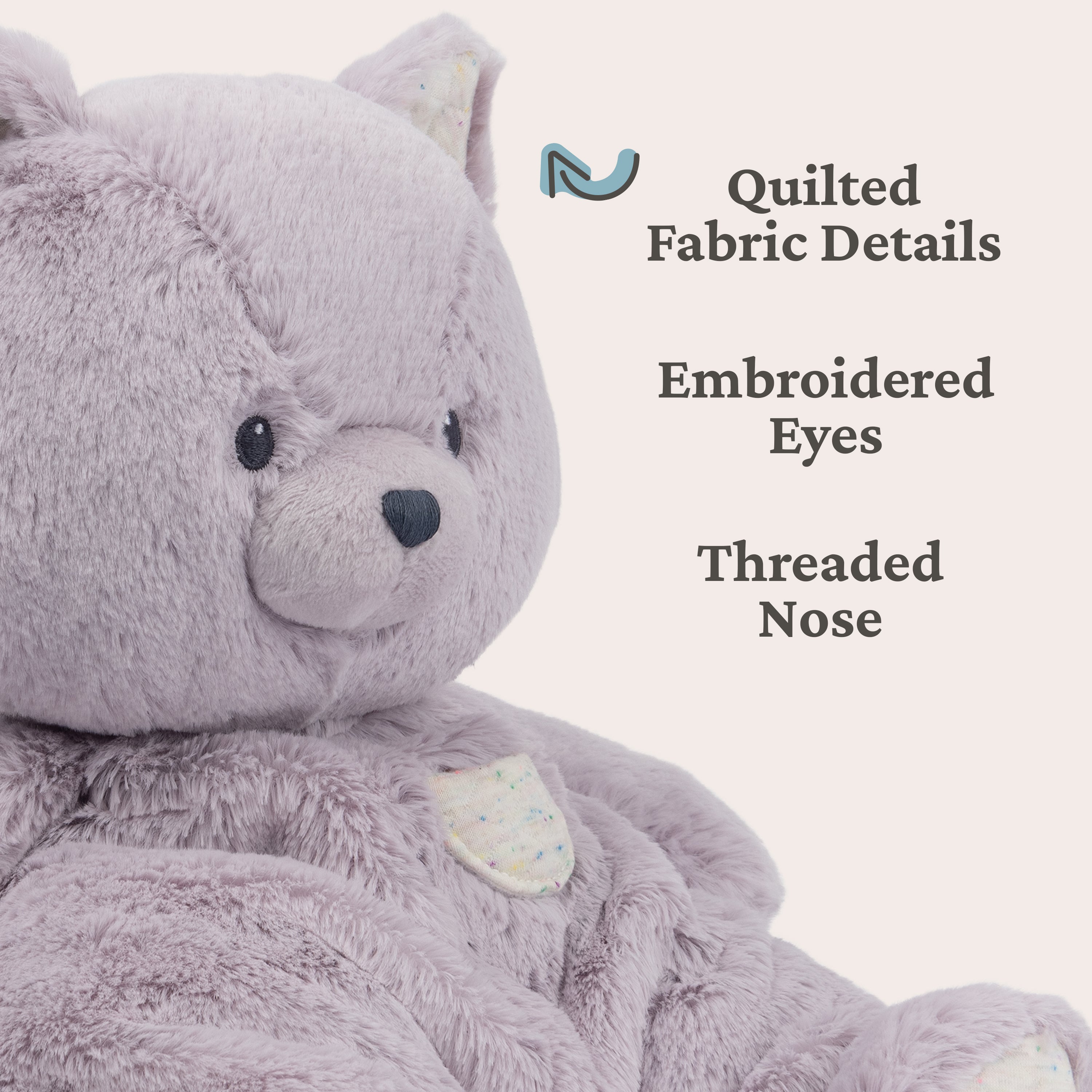 Baby GUND Oh So Snuggly Kitten Large Plush Stuffed Animal for Babies and Infants, Lavender, 12.5”
