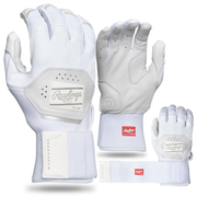 Rawlings Adult Workhorse Compression Strap Batting Gloves - Small - White