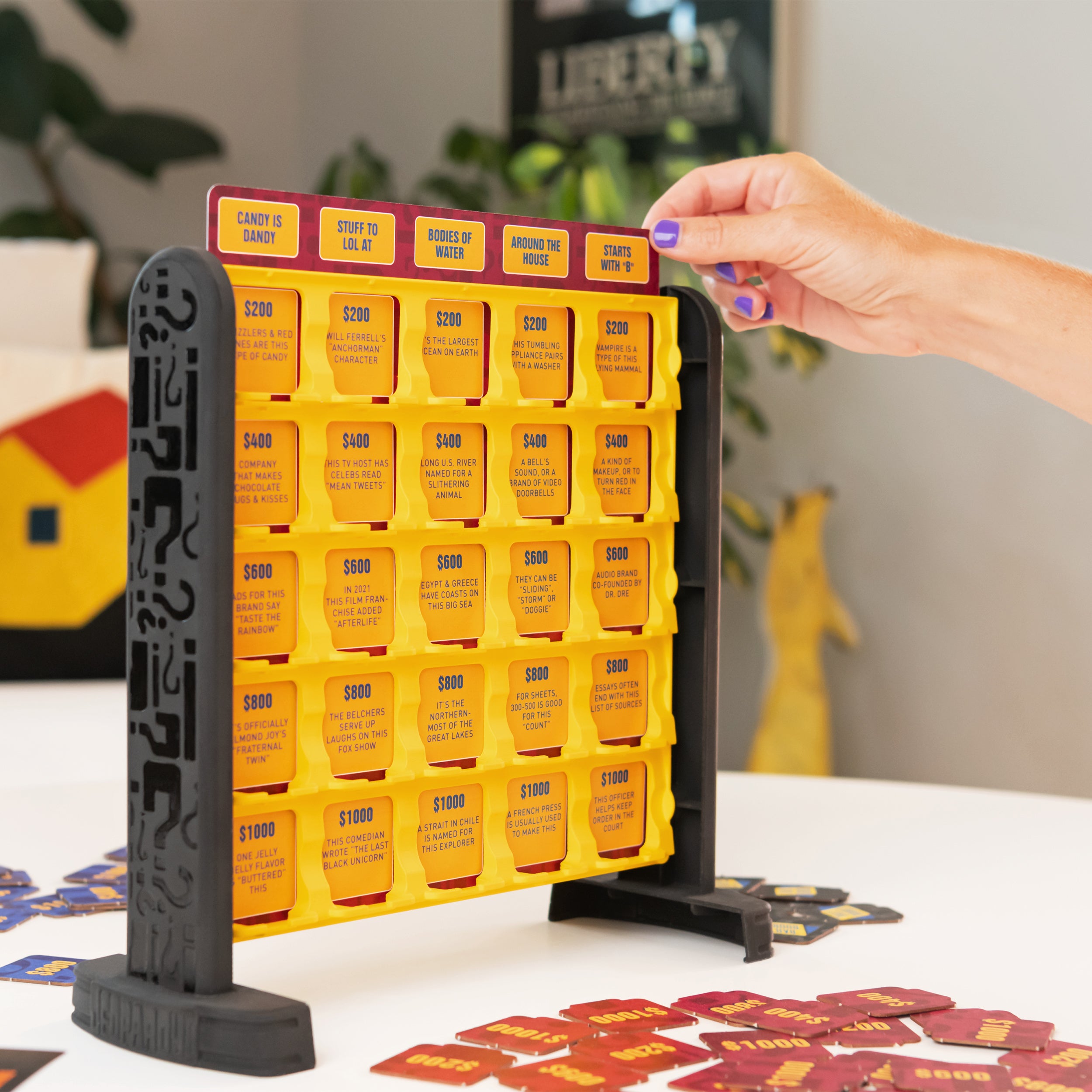 Jeopardy! Family Edition Board Game Trivia Games Board Games for Family Night Fun Games for Game Night, for Adults and Kids Ages 10 and up